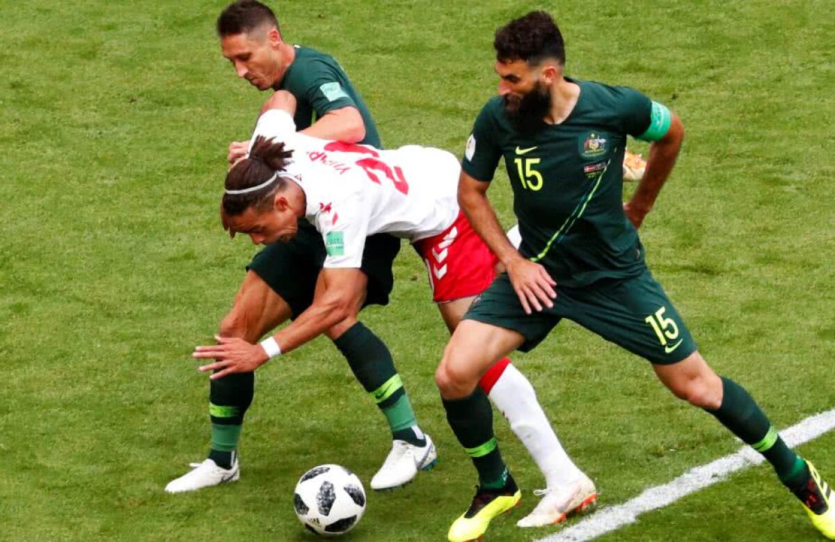 FOTO + VIDEO Danemarca și Australia au remizat, 1-1, în primul meci al zilei de la Mondial » Nordicii au început furibund, dar au fost la un pas să piardă în final! Cum arată situația din grupă