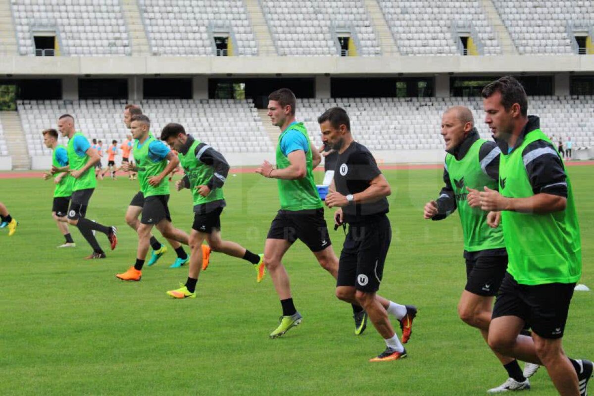 FOTO Reunire fără antrenor! Universitatea Cluj a început pregătirile pentru sezonul de Liga a 2-a