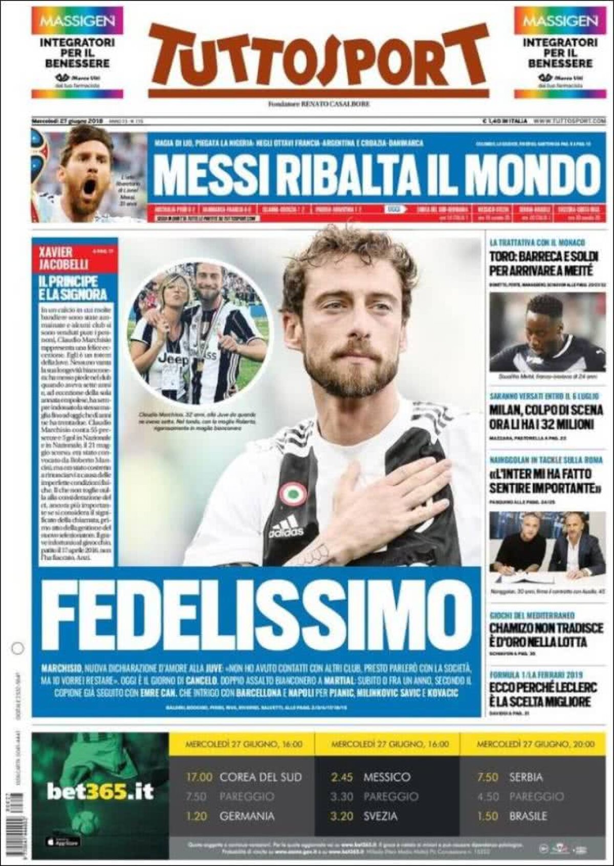 Ce scriu azi ziarele de sport din lume (27 iunie 2018)