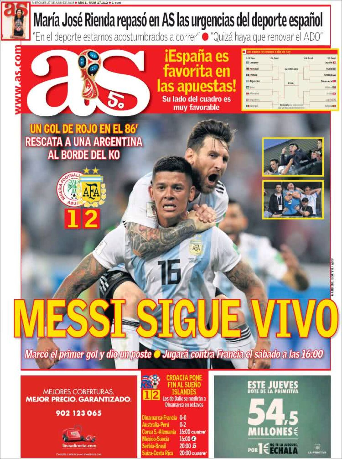 Ce scriu azi ziarele de sport din lume (27 iunie 2018)