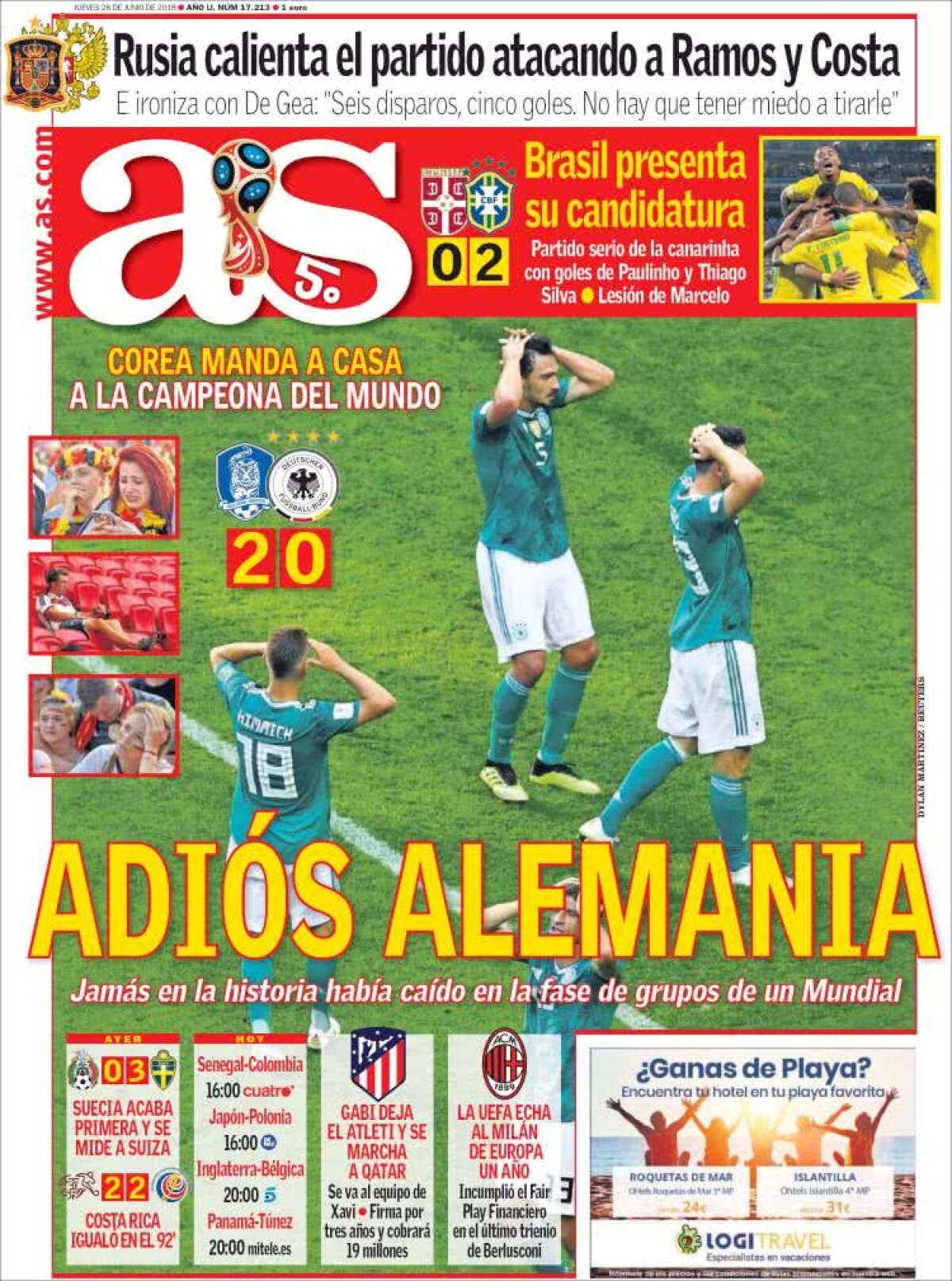 Ce scriu azi ziarele de sport din lume (28 iunie 2018)