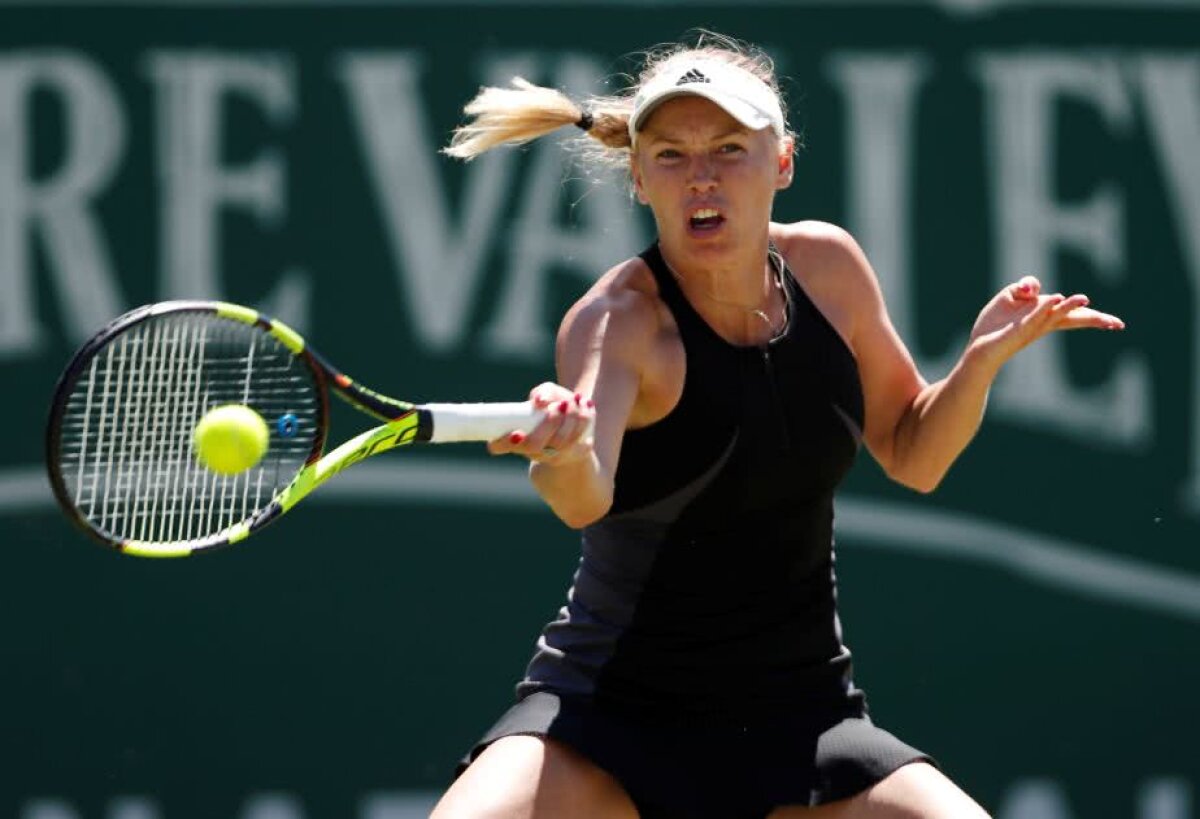 VIDEO și FOTO Wozniacki a revenit fantastic și e în finală la Eastbourne. Care e diferența față de Halep în acest moment 