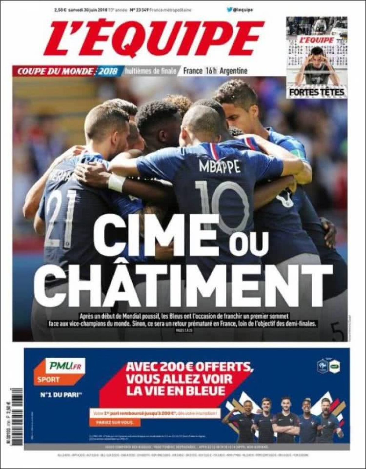 Ce scriu azi ziarele de sport din lume (30 iunie 2018)