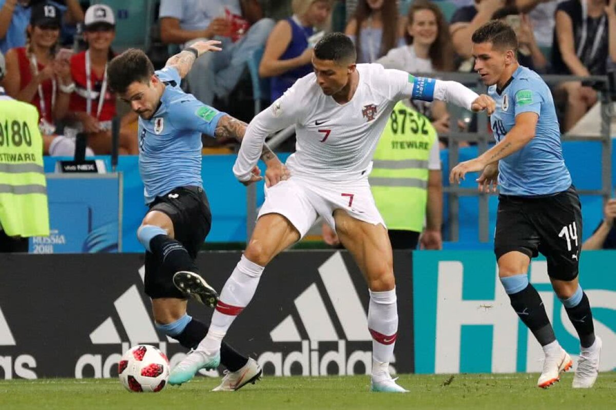 VIDEO+FOTO După Messi, și Ronaldo e OUT de la Mondial! Uruguay s-a calificat în dauna campioanei Europei, Portugalia, scor 2-1