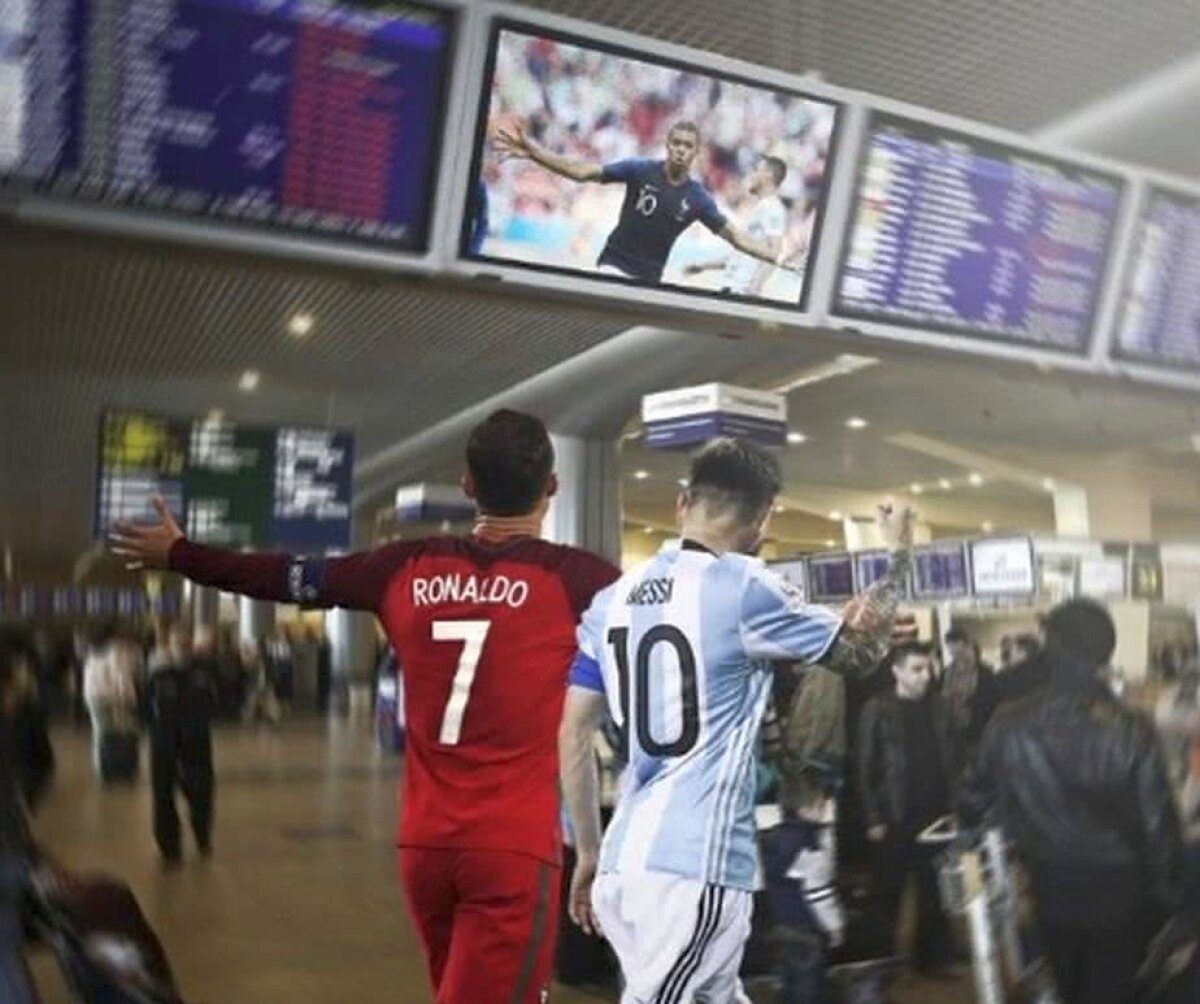GALERIE FOTO Ronaldo și Messi OUT de la Mondial, iar internetul a "explodat" » Cele mai tari glume pe seama celor două legende