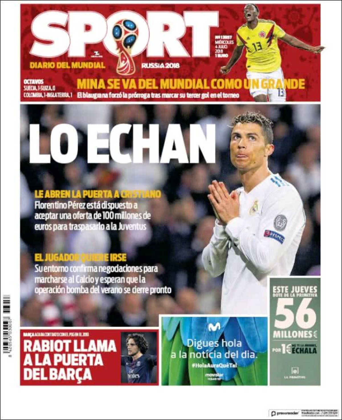 Ce scriu azi ziarele de sport din lume (4 iulie 2018)