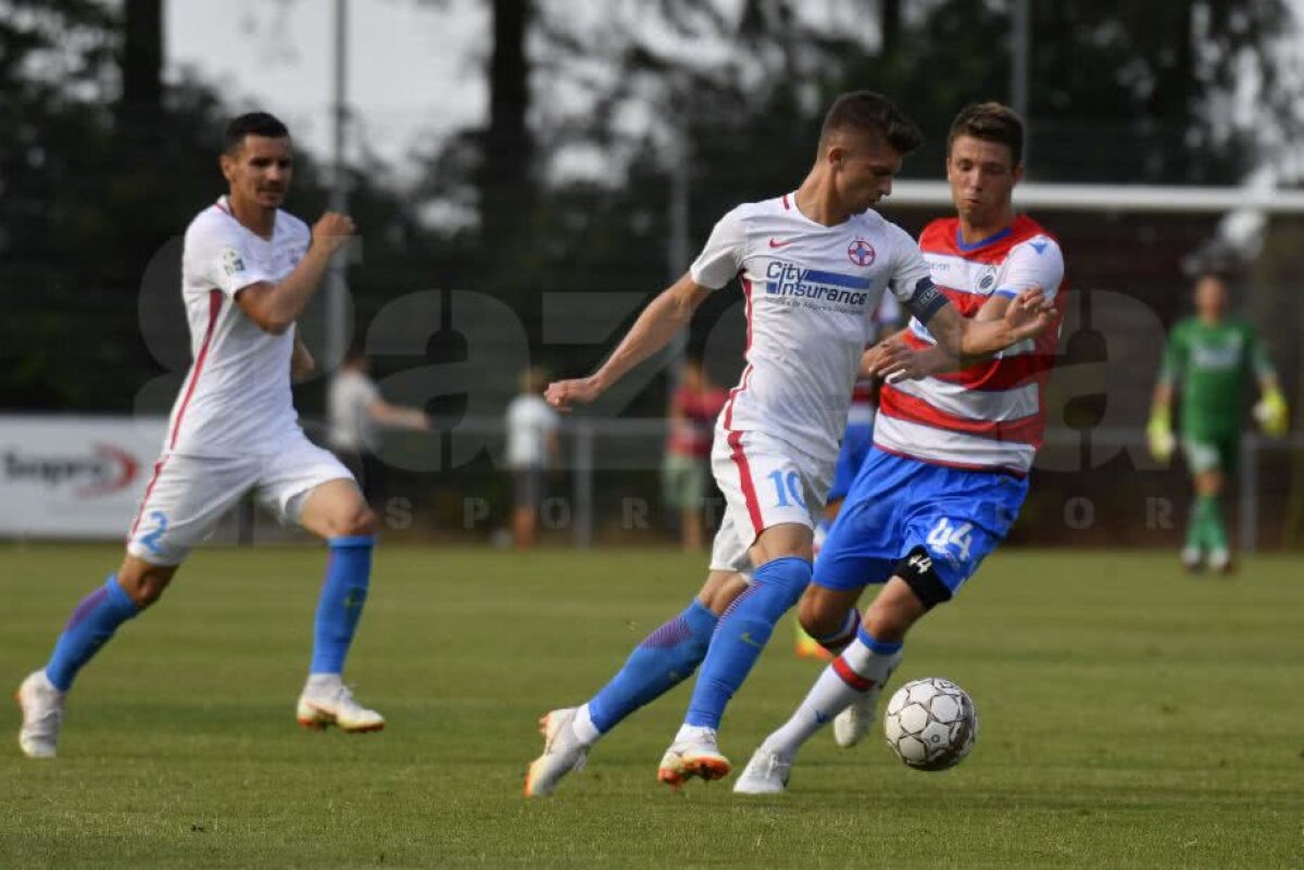 VIDEO+FOTO FCSB, egal cu FC Bruges, campioana Belgiei, scor 1-1! Vicecampionii României au ratat un penalty pe final de meci + evoluții bune pentru Man și Moruțan