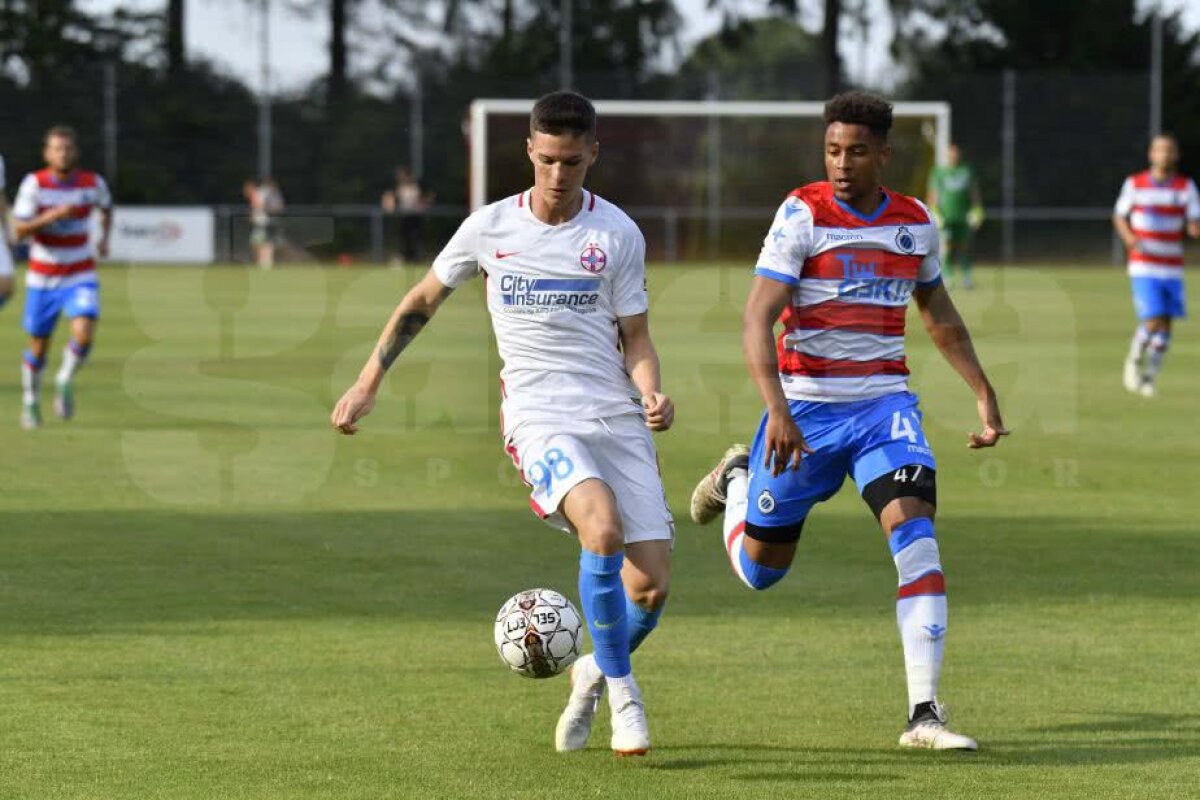 VIDEO+FOTO FCSB, egal cu FC Bruges, campioana Belgiei, scor 1-1! Vicecampionii României au ratat un penalty pe final de meci + evoluții bune pentru Man și Moruțan