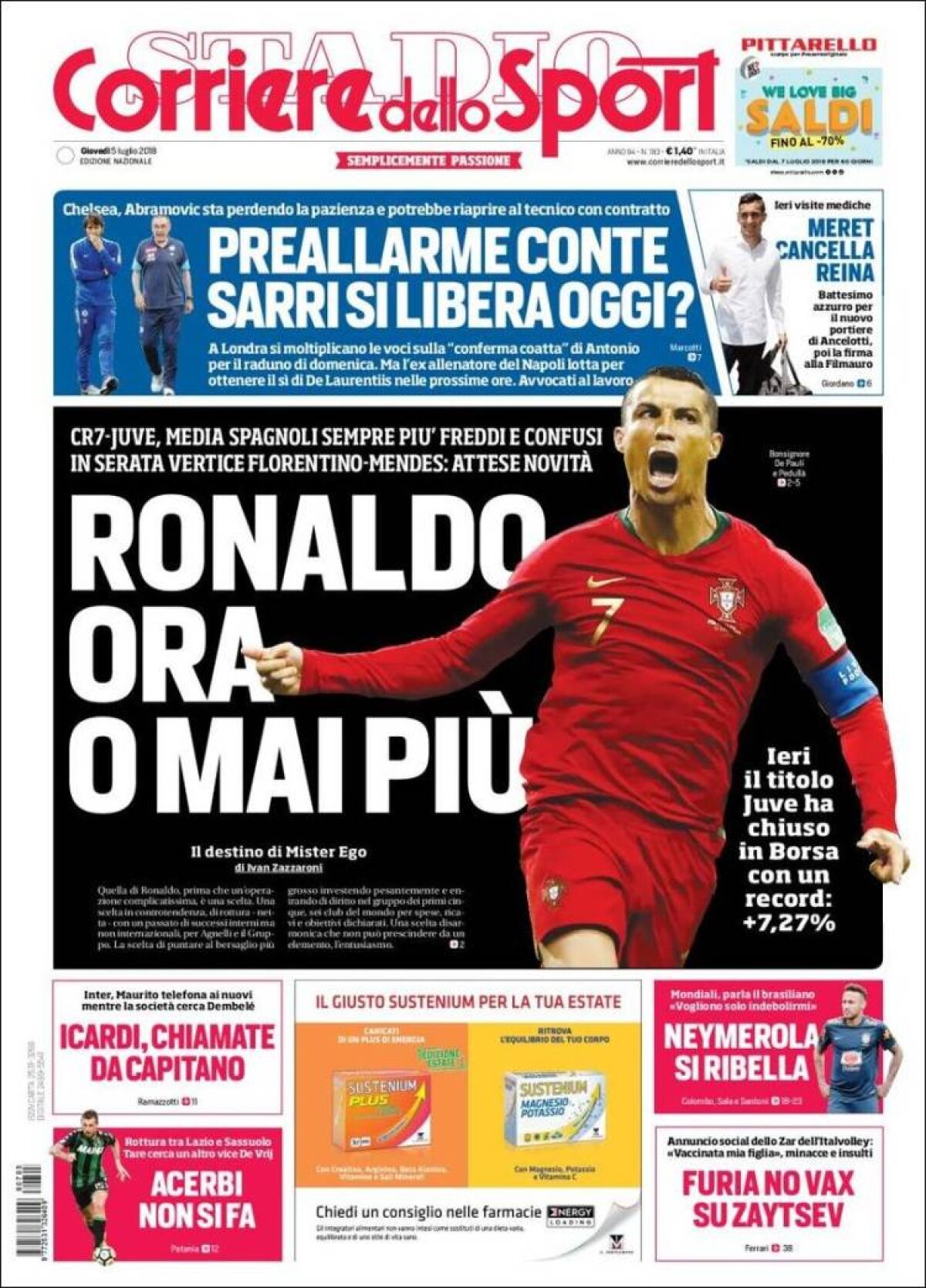 Ce scriu azi ziarele de sport din lume (5 iulie 2018)