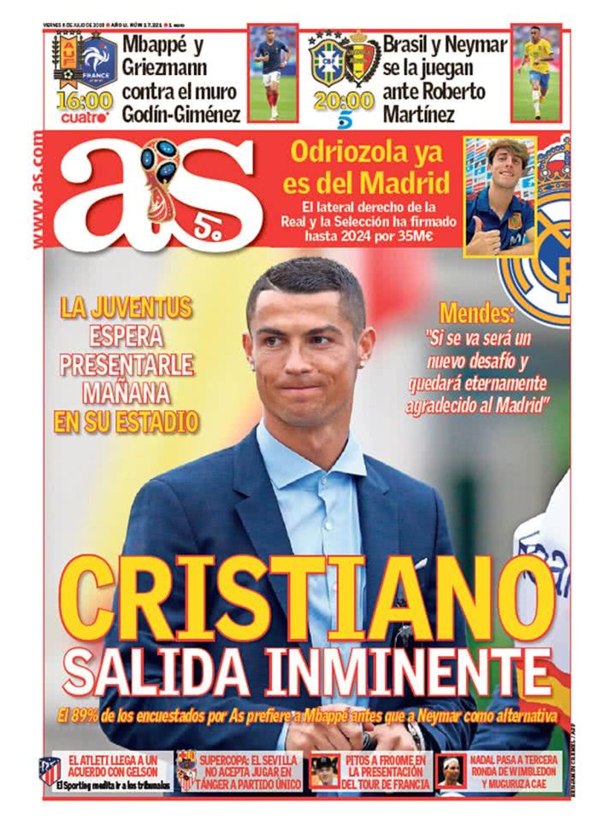 Ce scriu azi ziarele de sport din lume (6 iulie 2018)