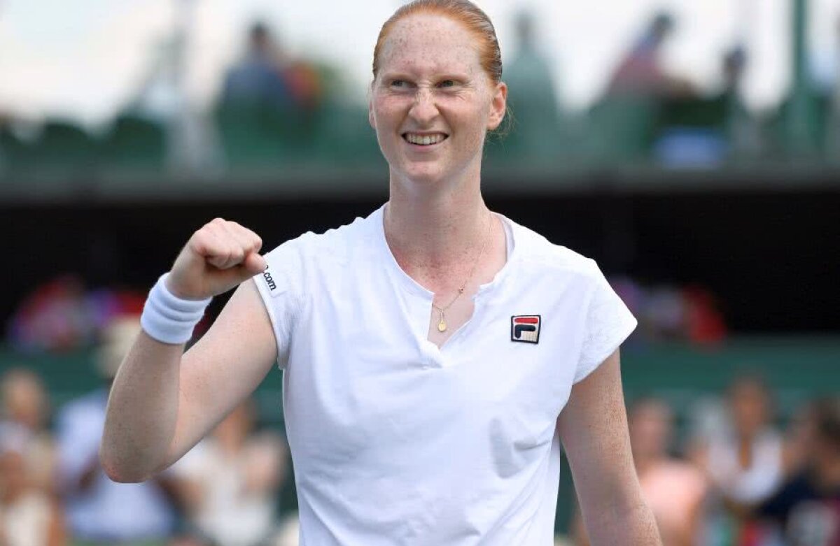 WIMBLEDON 2018. FOTO Jucătoarea care a eliminat-o pe Muguruza a sărbătorit victoriile sărutându-și iubita pe teren