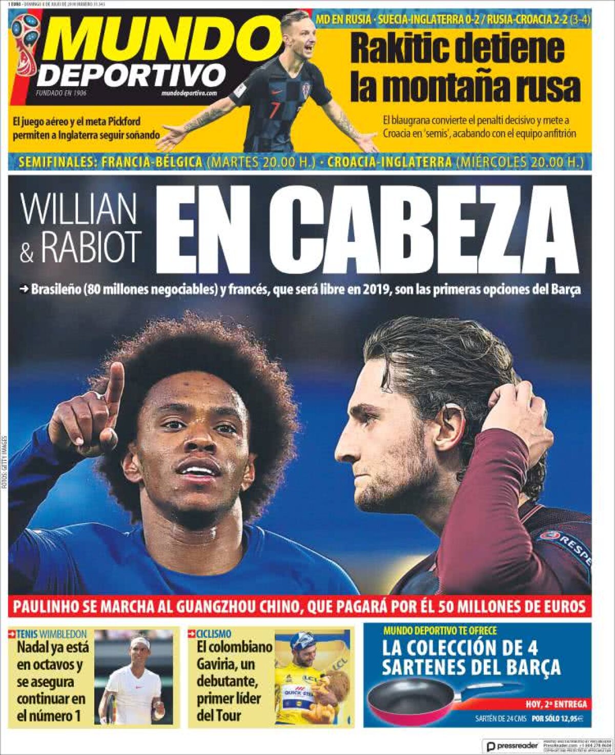 Ce scriu azi ziarele de sport din lume (8 iulie 2018)