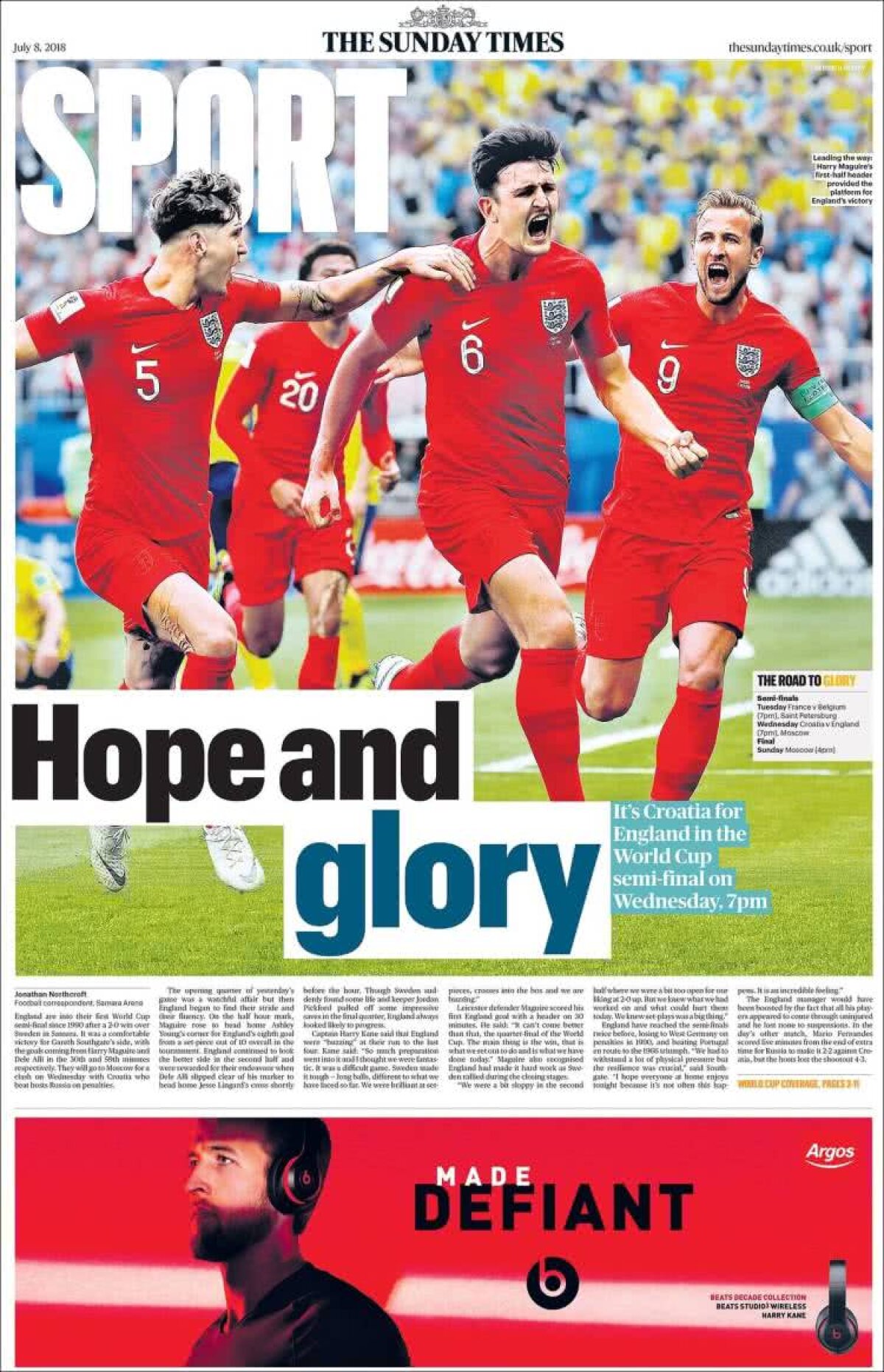 Ce scriu azi ziarele de sport din lume (8 iulie 2018)