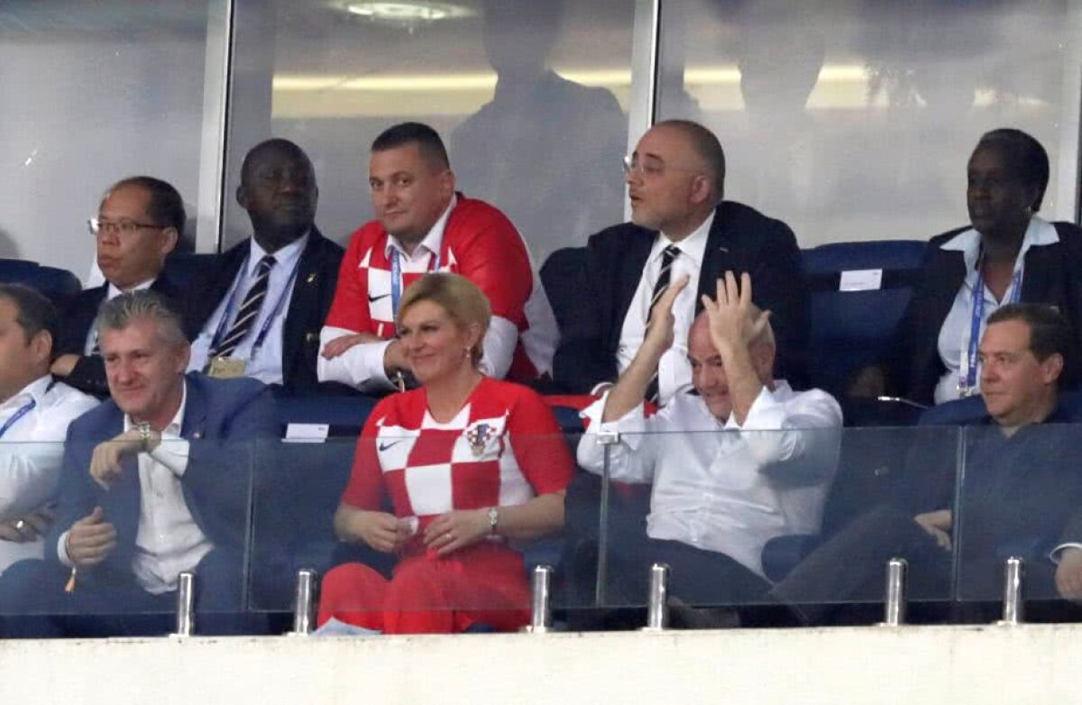 VIDEO Președintele Croației a făcut show după victoria cu Rusia! Kolinda Grabar-Kitarovic a mers în vestiar și a petrecut cu jucătorii