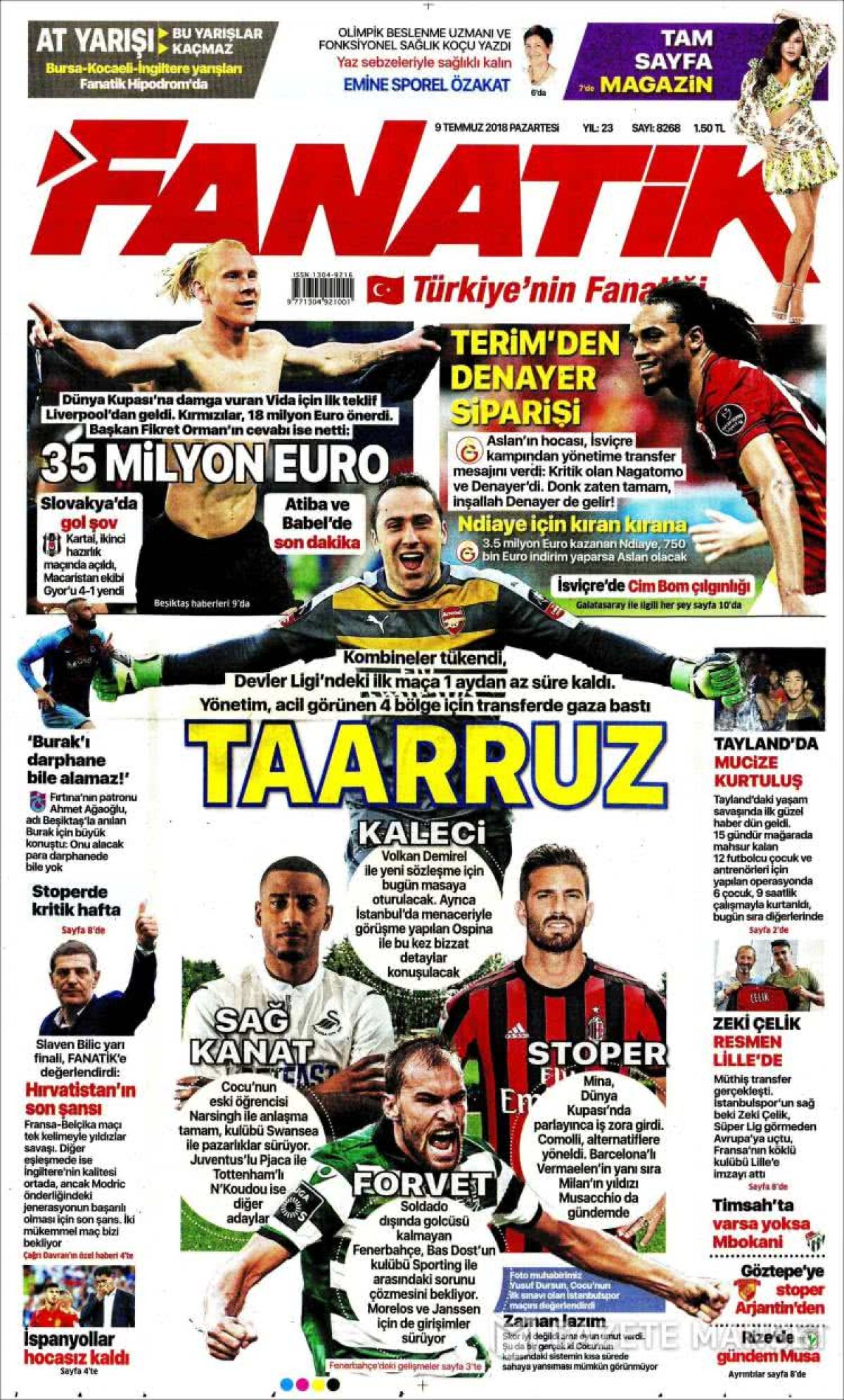 Ce scriu azi ziarele de sport din lume (9 iulie 2018)