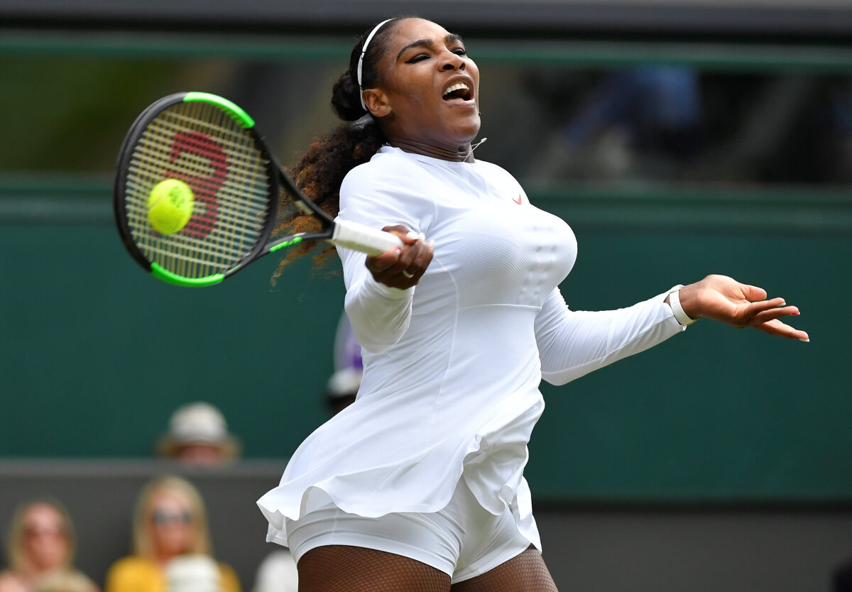 SERENA WILLIAMS. FOTO Care surprize? Încă o evoluție dominantă a americancei Serena Williams și calificare fără emoții în sferturi la Wimbledon