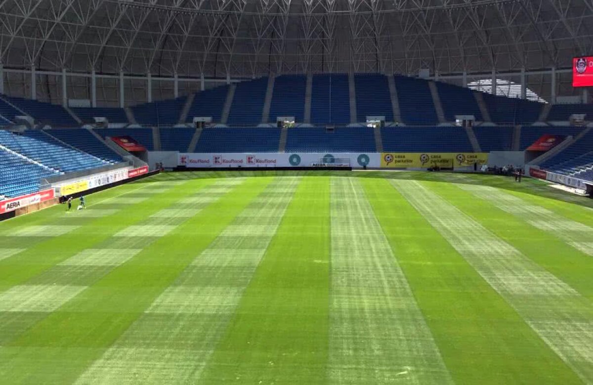 EXCLUSIV GALERIE FOTO Gata pentru Supercupă! Gazonul de pe "Ion Oblemenco" e în condiții extraordinare pentru primul meci al sezonului