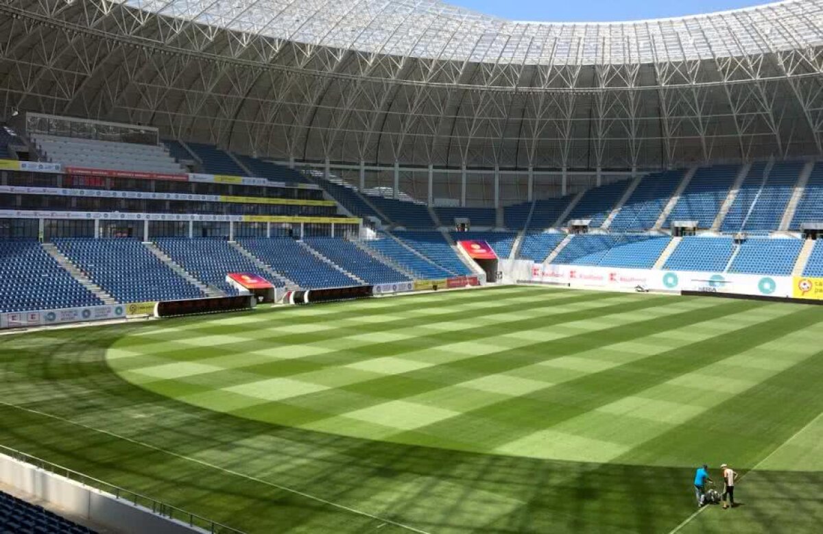 EXCLUSIV GALERIE FOTO Gata pentru Supercupă! Gazonul de pe "Ion Oblemenco" e în condiții extraordinare pentru primul meci al sezonului