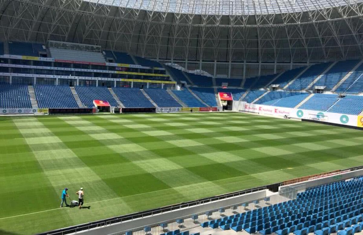 EXCLUSIV GALERIE FOTO Gata pentru Supercupă! Gazonul de pe "Ion Oblemenco" e în condiții extraordinare pentru primul meci al sezonului