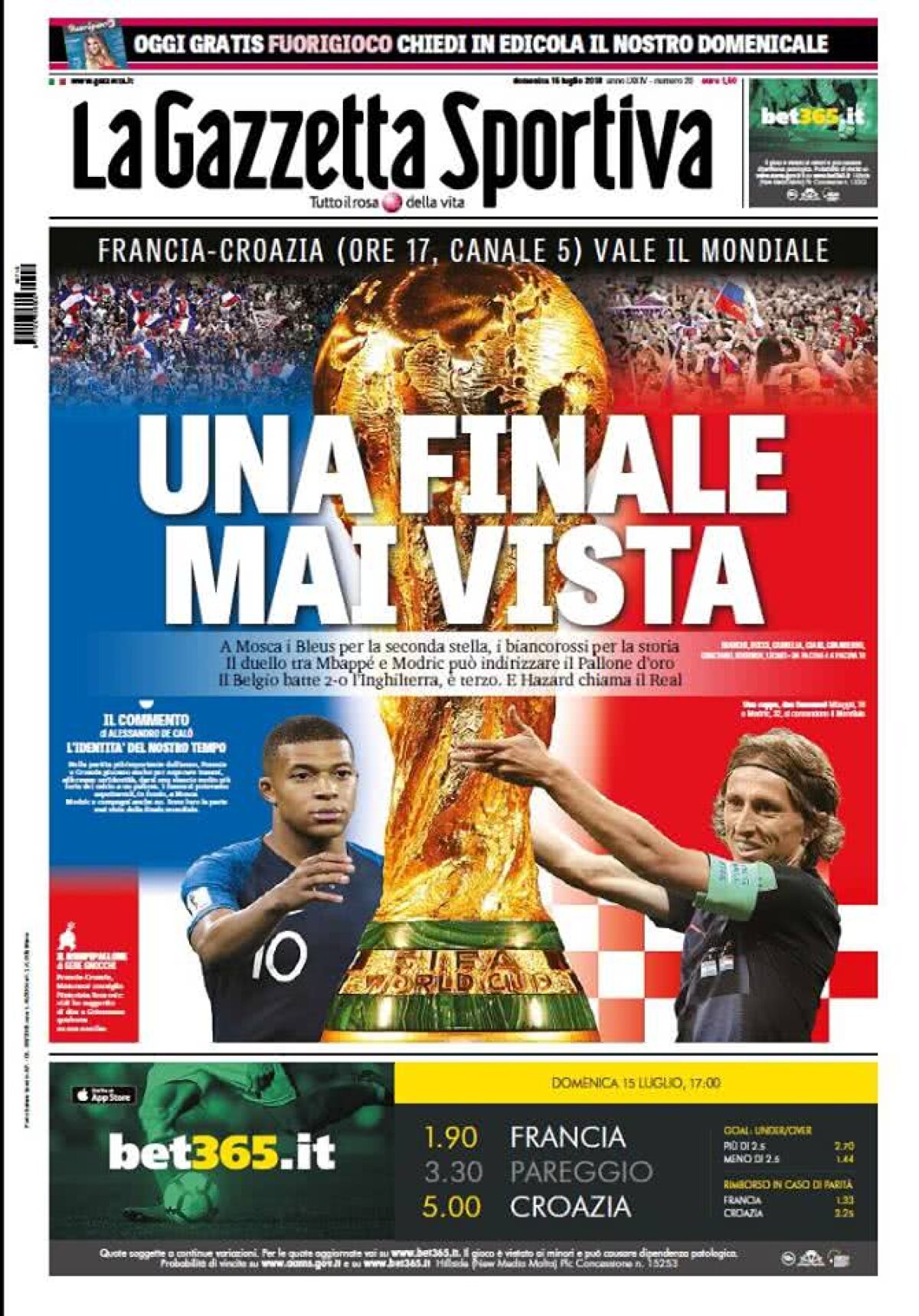 Ce scriu azi ziarele de sport din lume (15 iulie 2018)