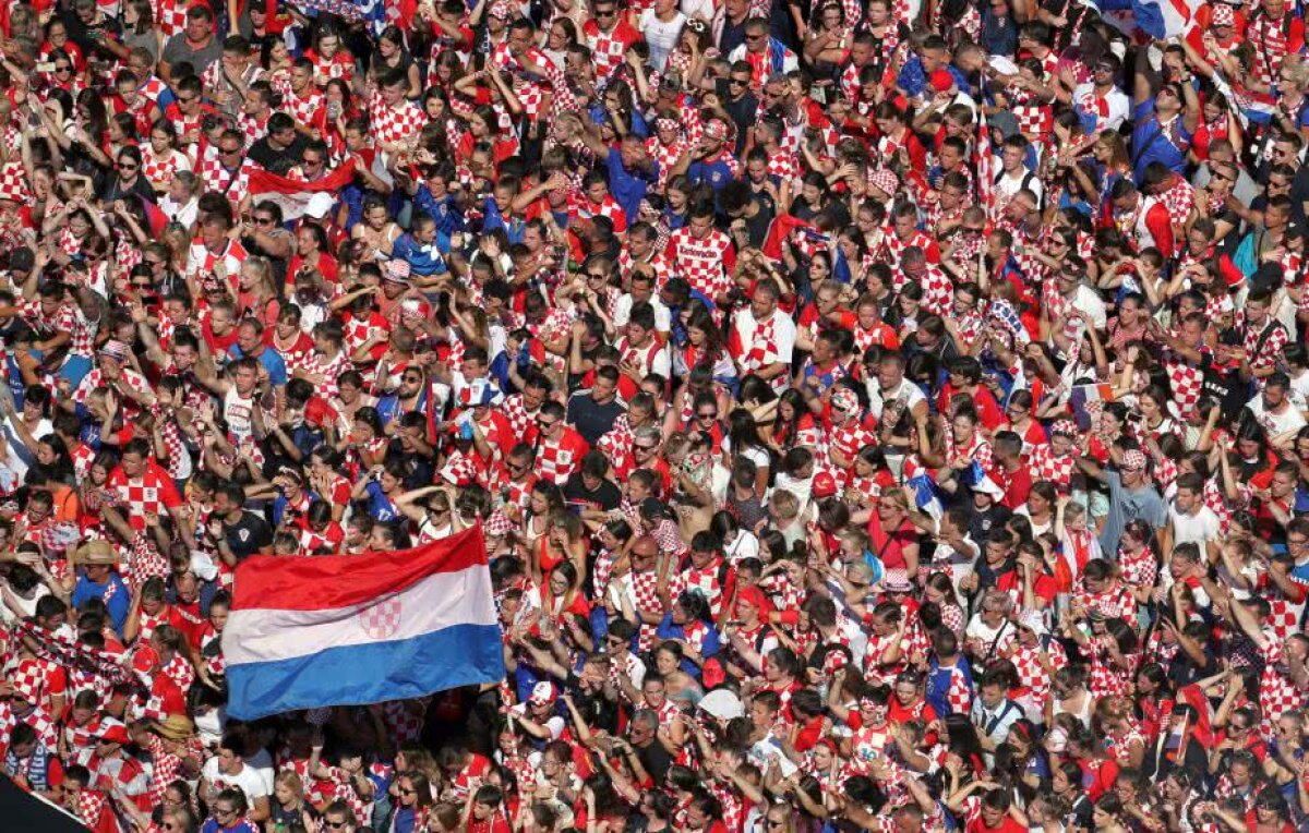 VIDEO+FOTO Imagini fabuloase de la Zagreb » Peste 100.000 de persoane au celebrat performanța naționalei Croației! Din '96 n-au mai fost atâția oameni pe străzi