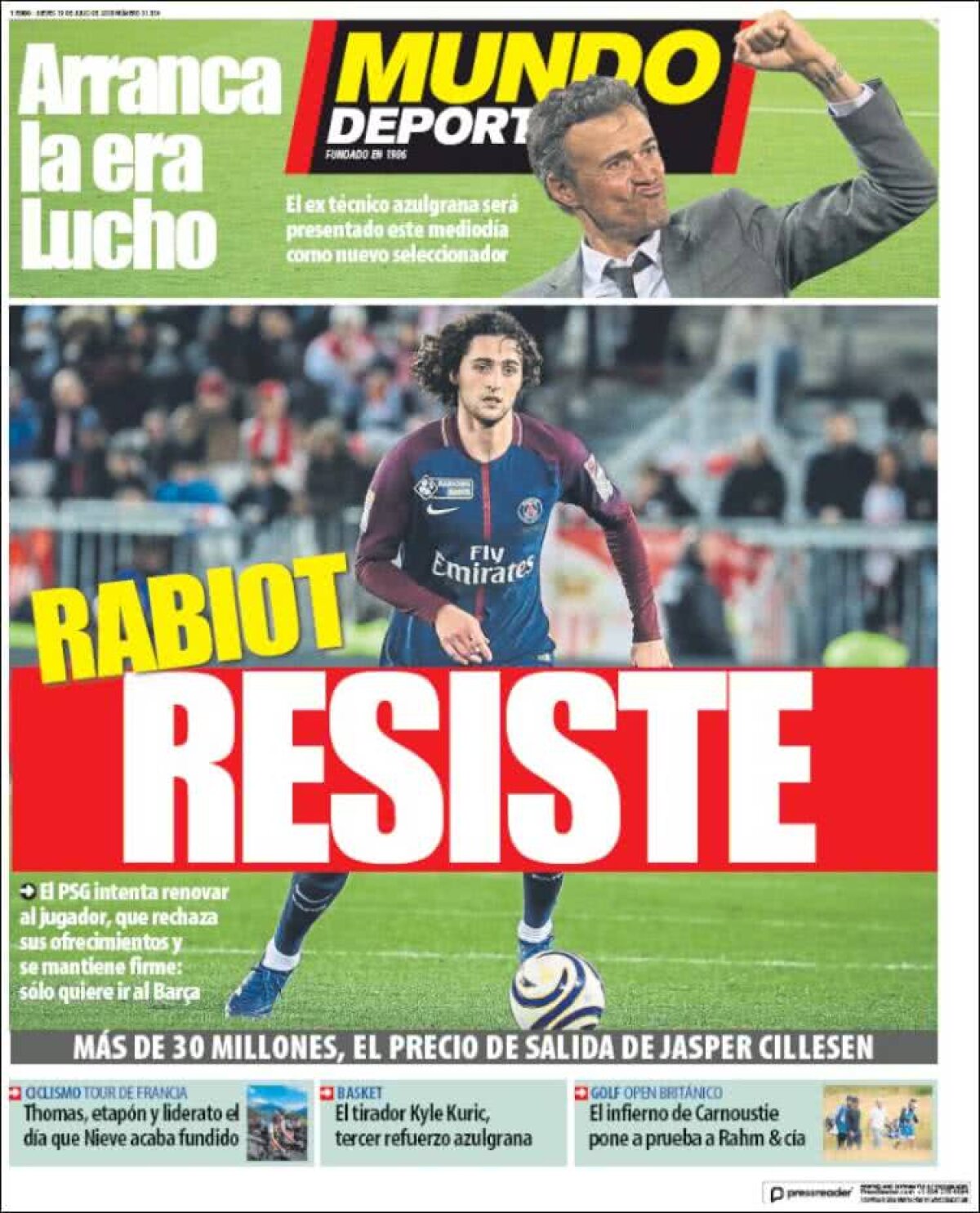 Ce scriu azi ziarele de sport din lume (19 iulie 2018)