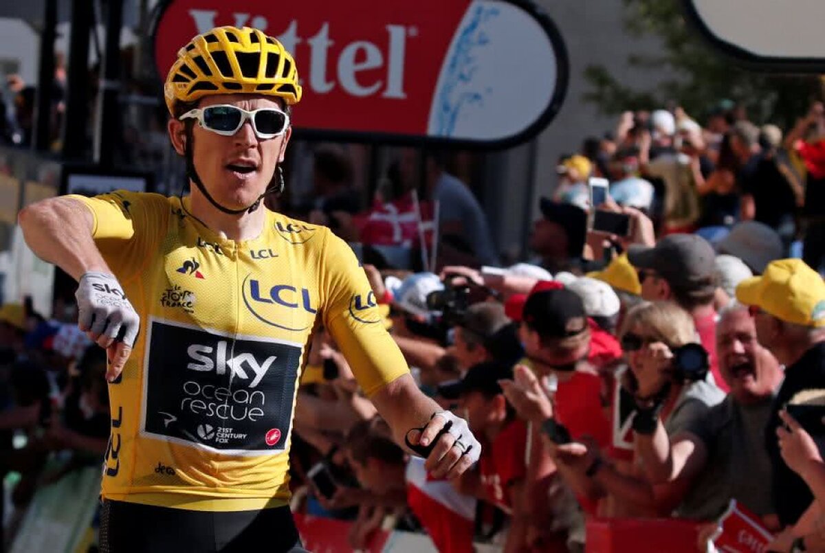 Primul tricou galben DIN ISTORIE câștigător pe Alpe D'Huez! Geraint Thomas a făcut o cursă incredibilă pe cea mai tare cățărare din ciclism! 