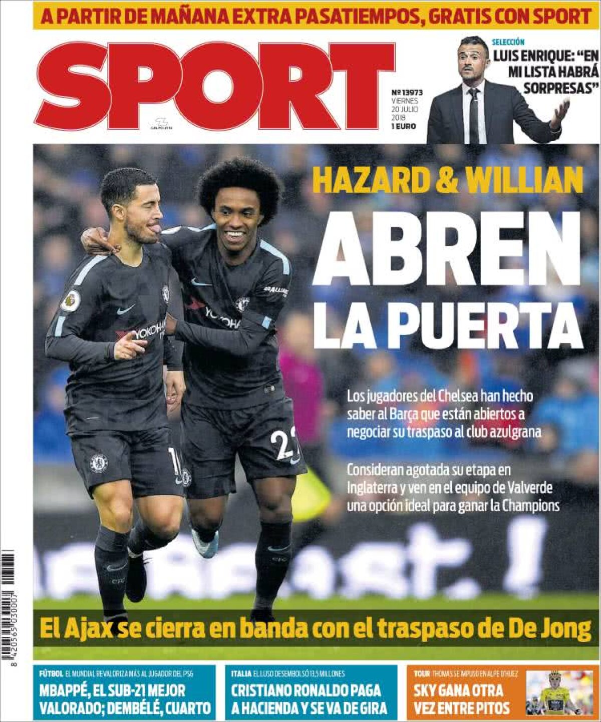 Ce scriu azi ziarele de sport din lume (20 iulie 2018)