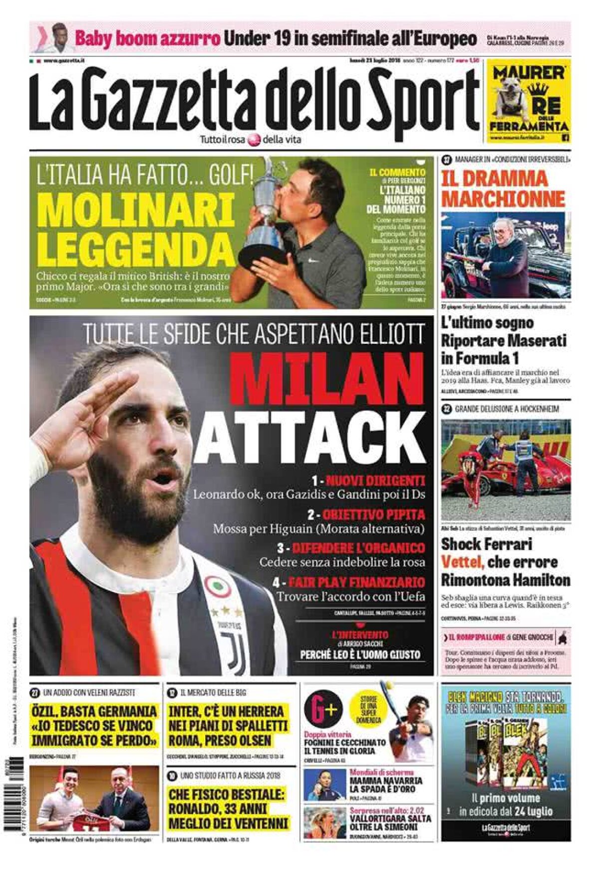 Ce scriu azi ziarele de sport din lume (23 iulie 2018)