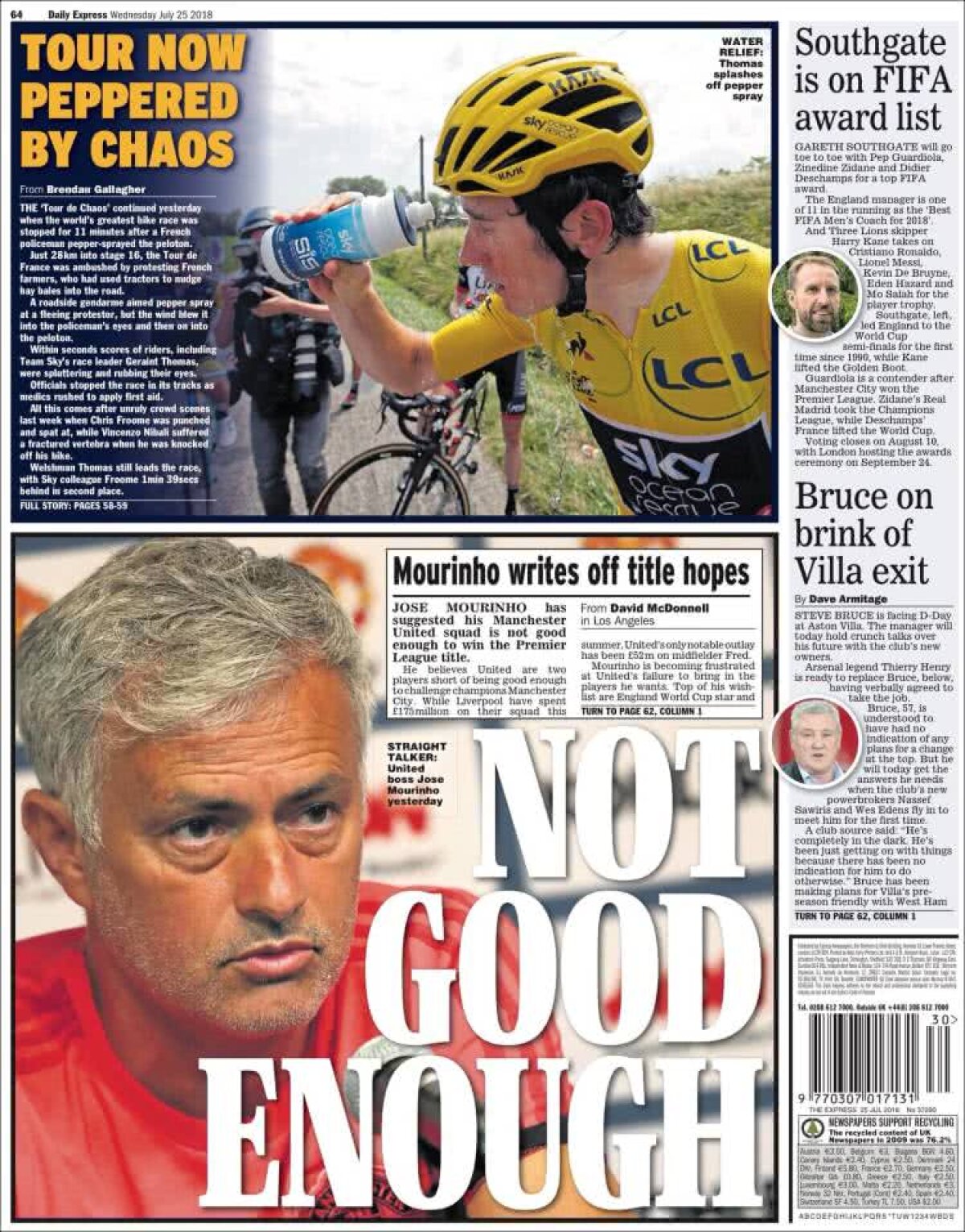 Ce scriu azi ziarele de sport din lume (25 iulie 2018)