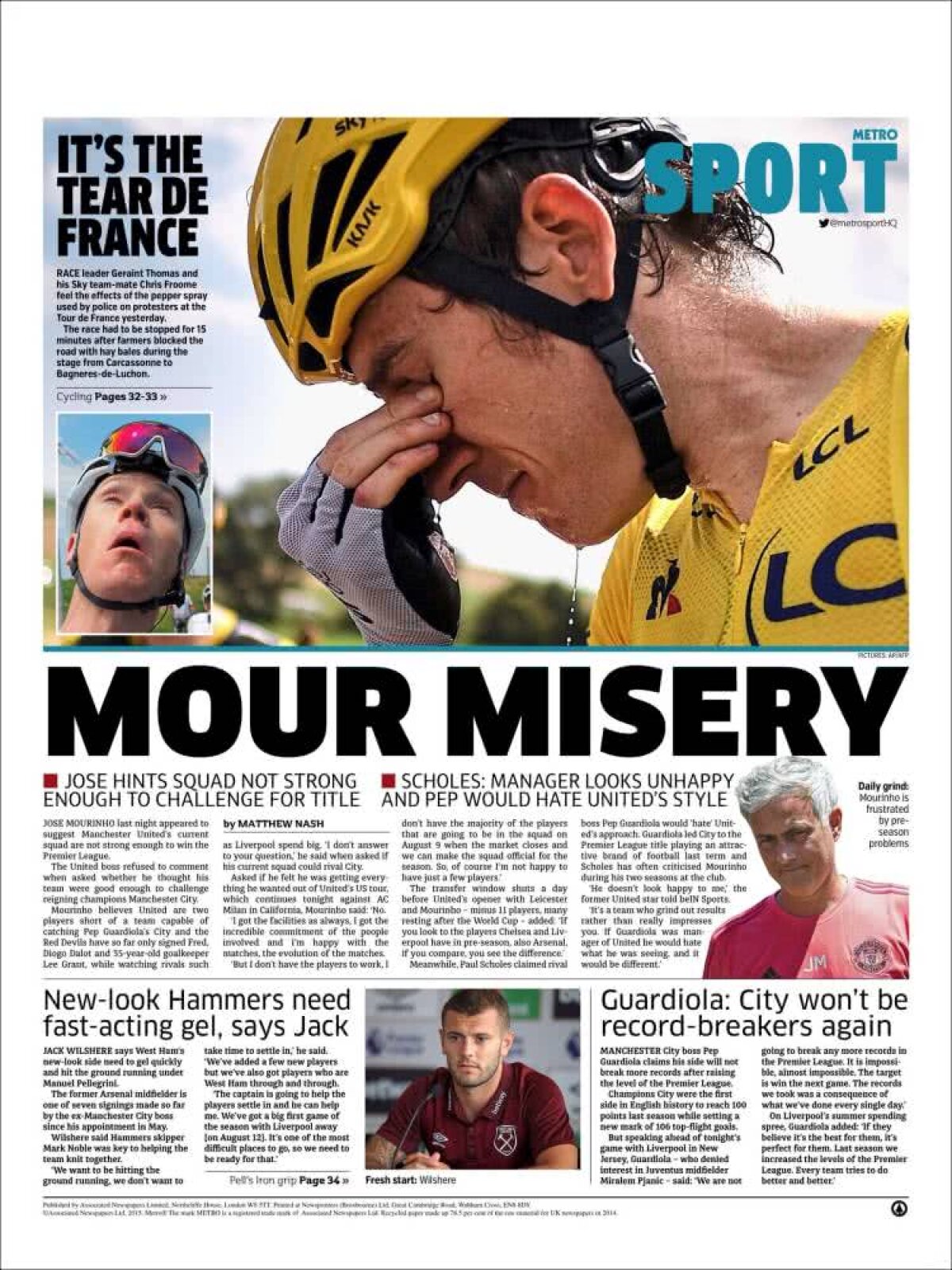 Ce scriu azi ziarele de sport din lume (25 iulie 2018)