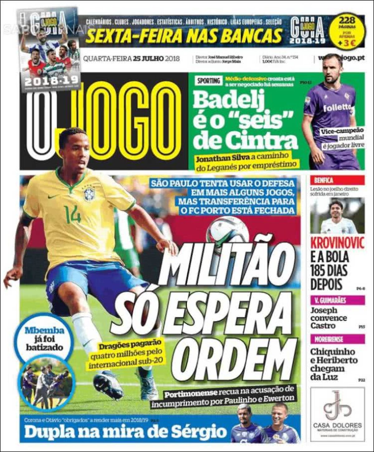 Ce scriu azi ziarele de sport din lume (25 iulie 2018)