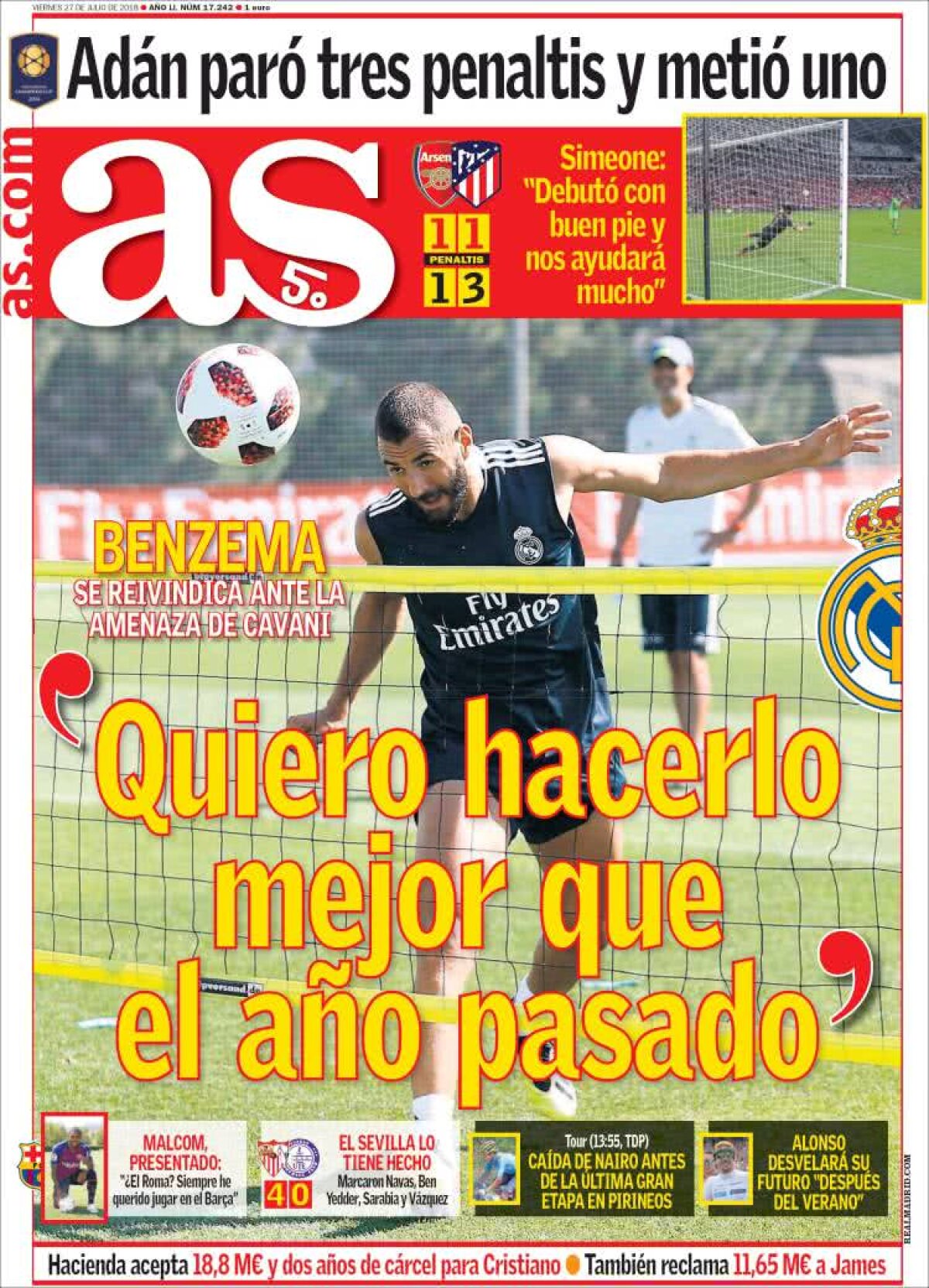 Ce scriu azi ziarele de sport din lume (27 iulie 2018)