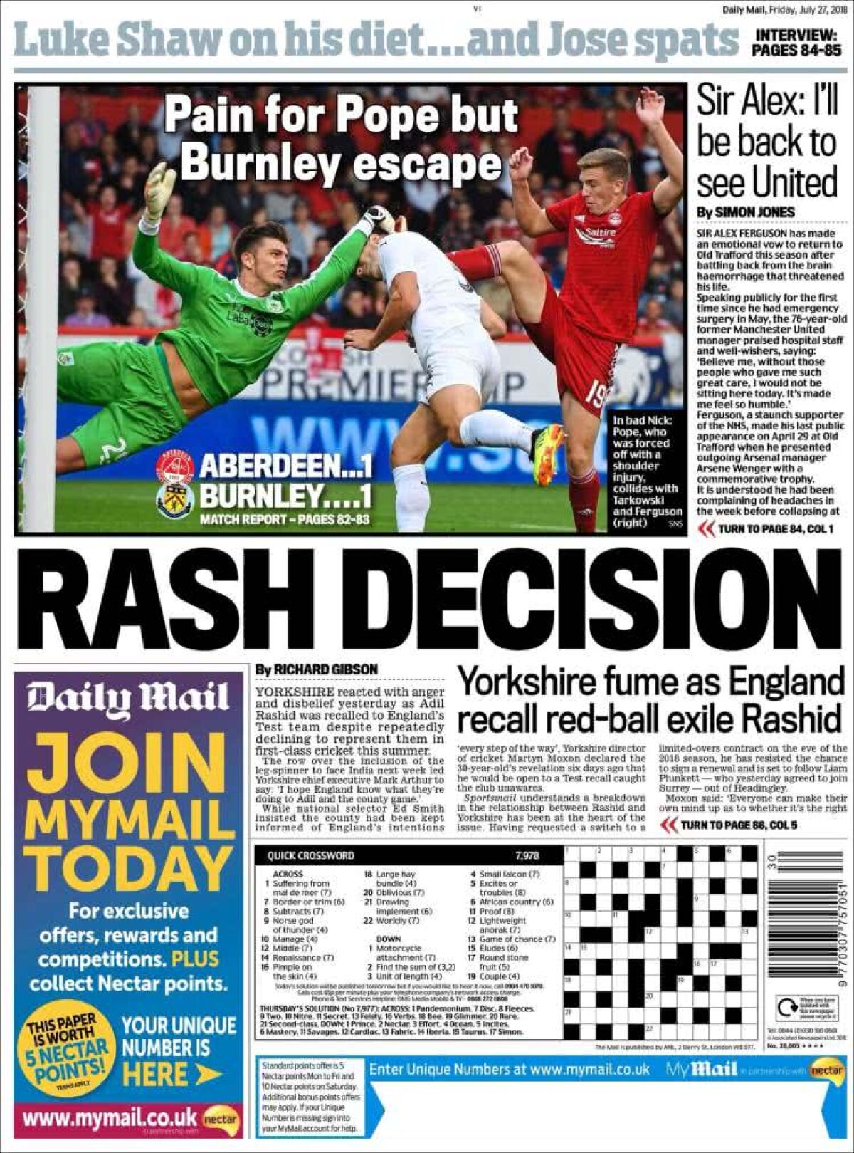 Ce scriu azi ziarele de sport din lume (27 iulie 2018)