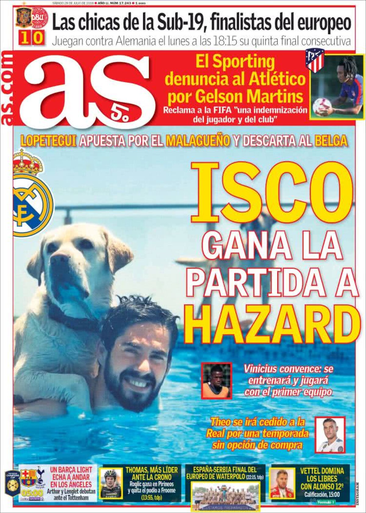 Ce scriu azi ziarele de sport din lume (28 iulie 2018)