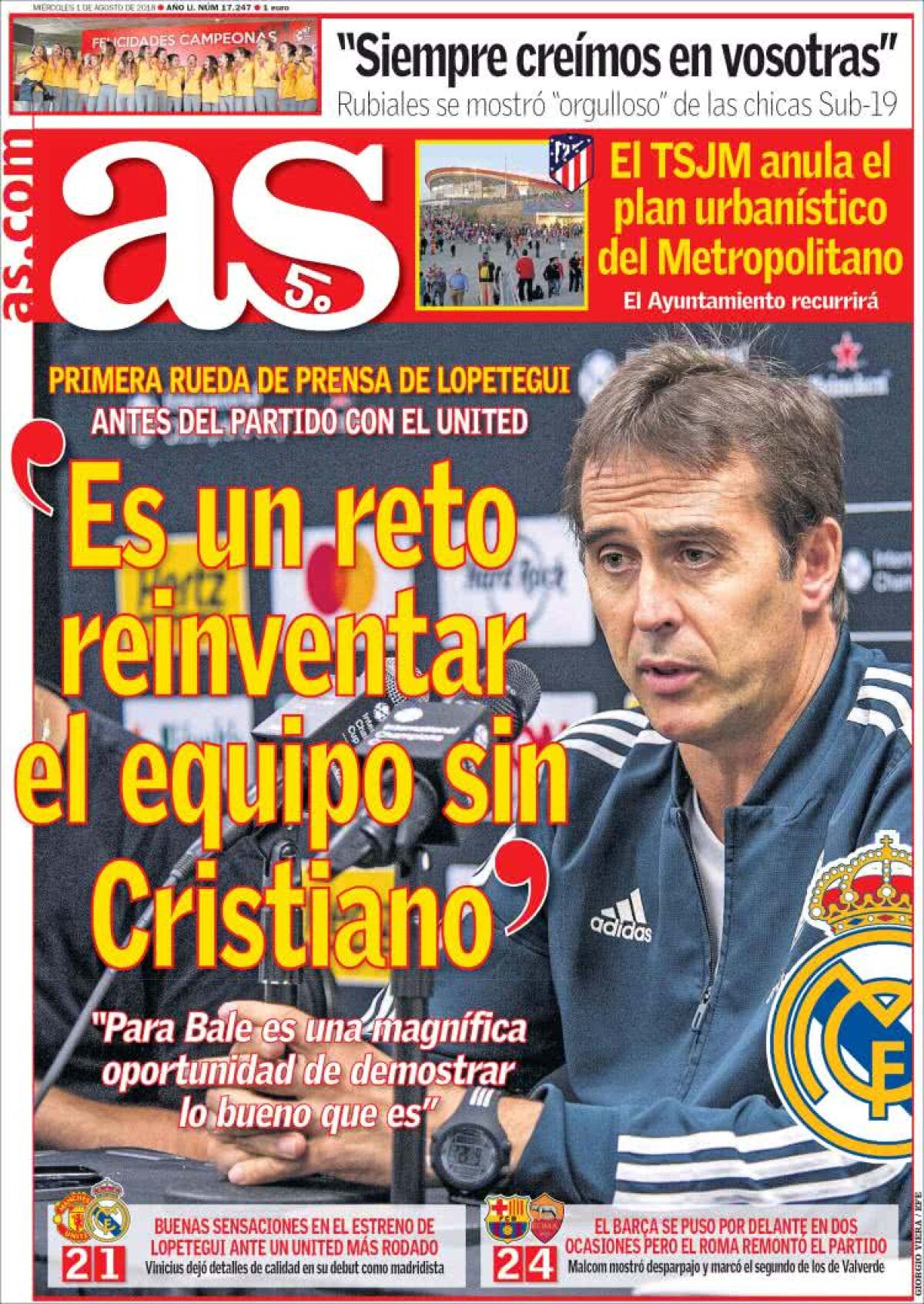 Ce scriu azi ziarele de sport din lume (1 august 2018)