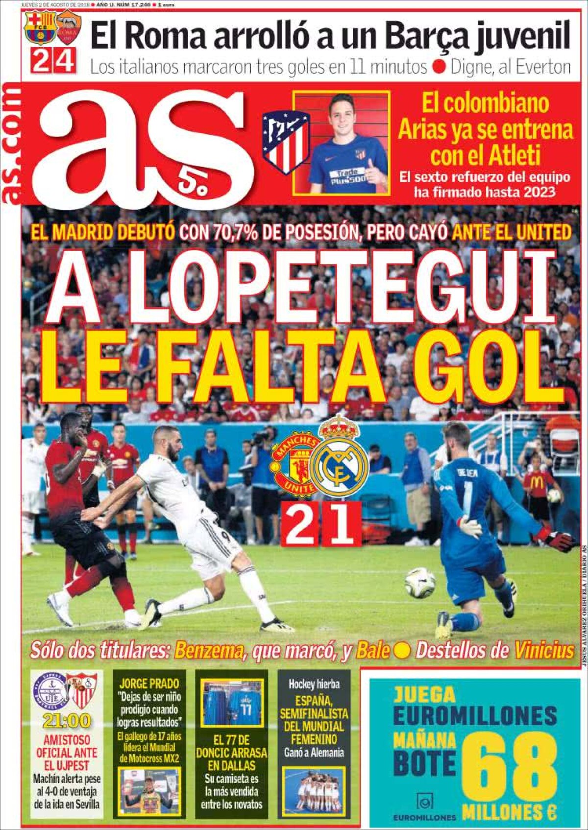 Ce scriu azi ziarele de sport din lume (2 august 2018)