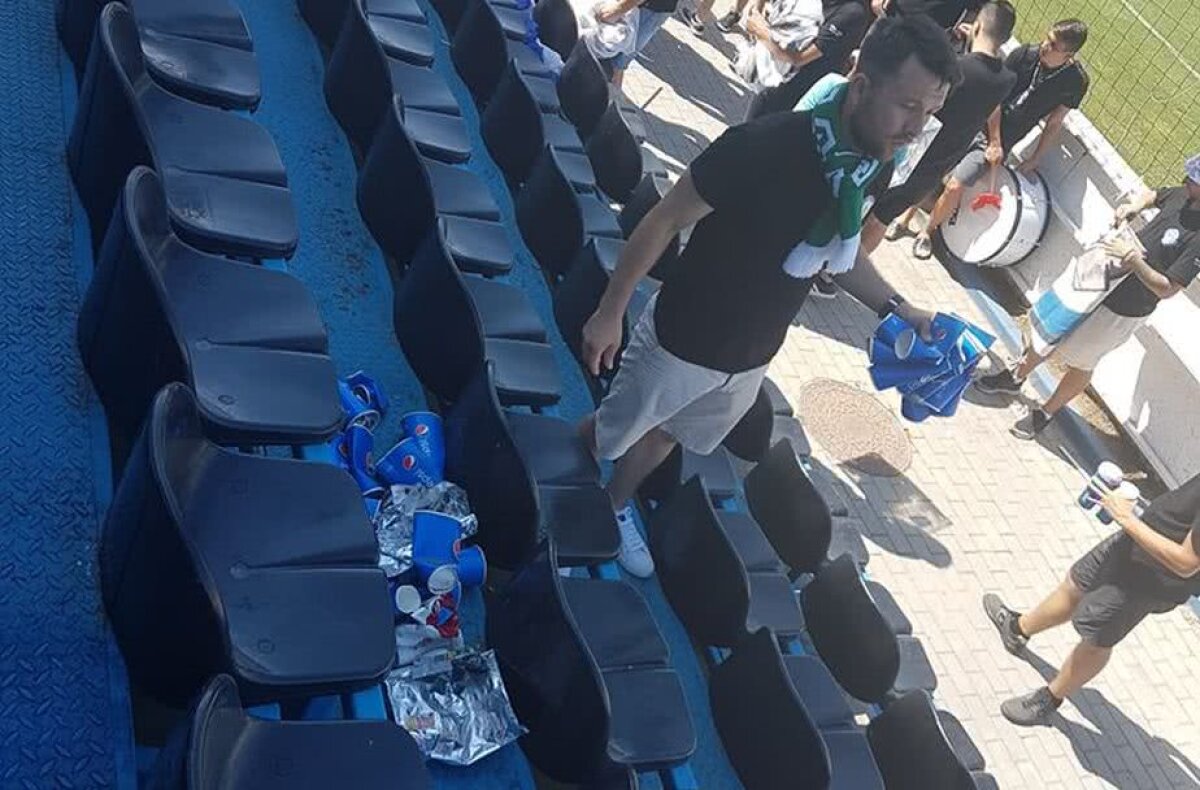 GALERIE FOTO Au luat exemplu de la japonezi » Gestul fantastic al fanilor lui SSC Farul, la finalul meciului jucat pe stadionul lui Gică Hagi