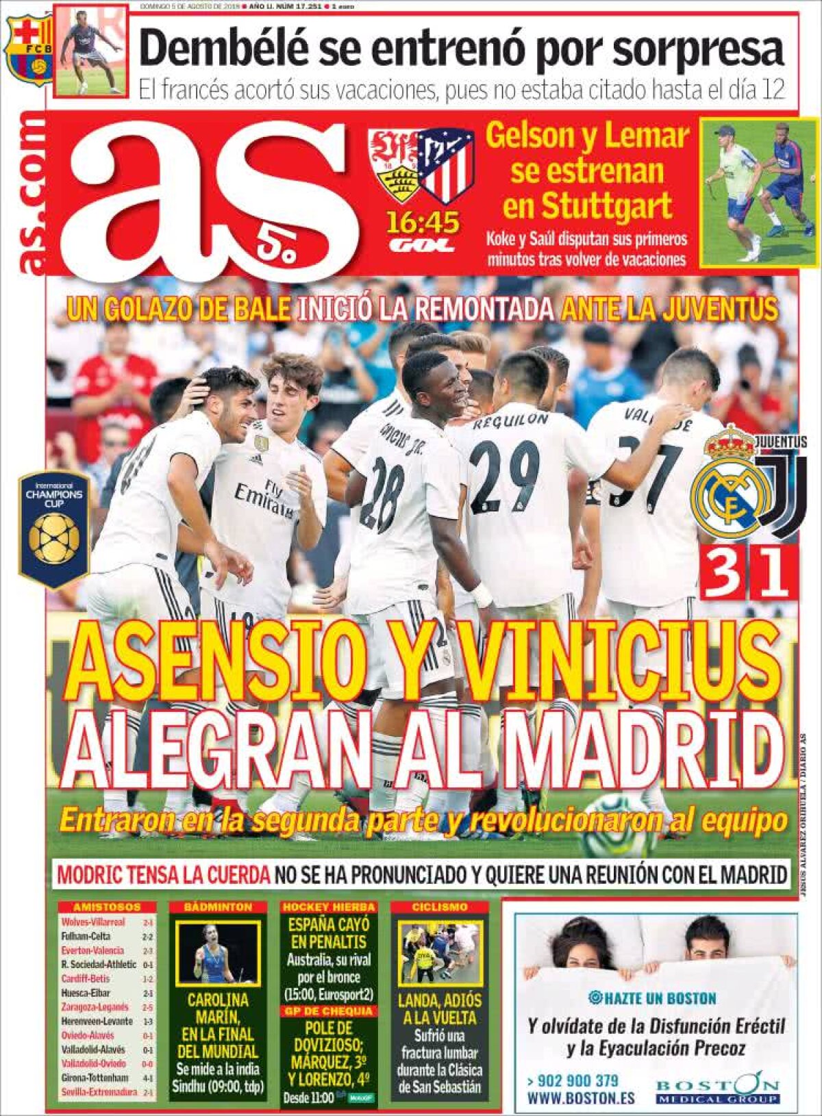 Ce scriu azi ziarele de sport din lume (5 august 2018)