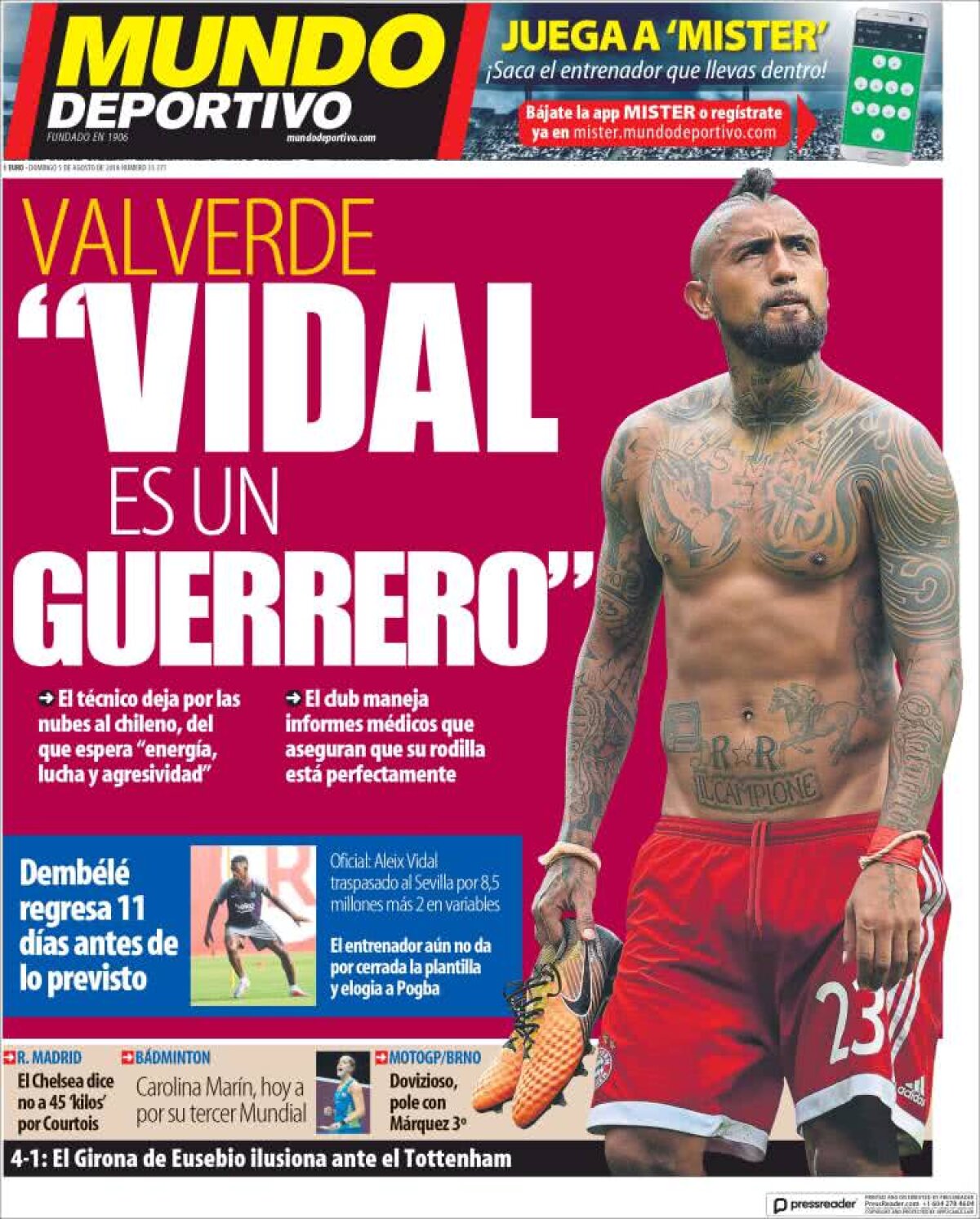 Ce scriu azi ziarele de sport din lume (5 august 2018)