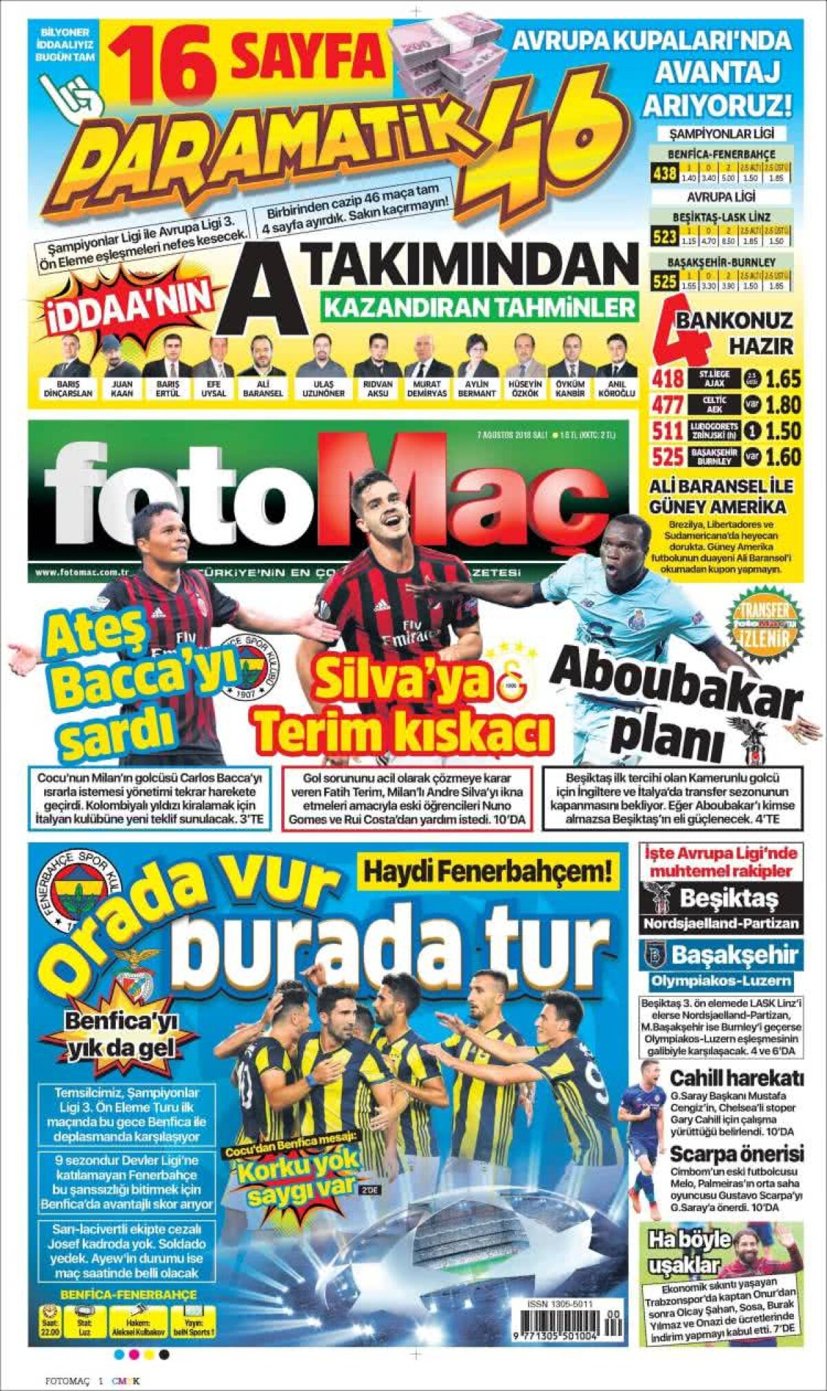 Ce scriu azi ziarele de sport din lume (7 august 2018)