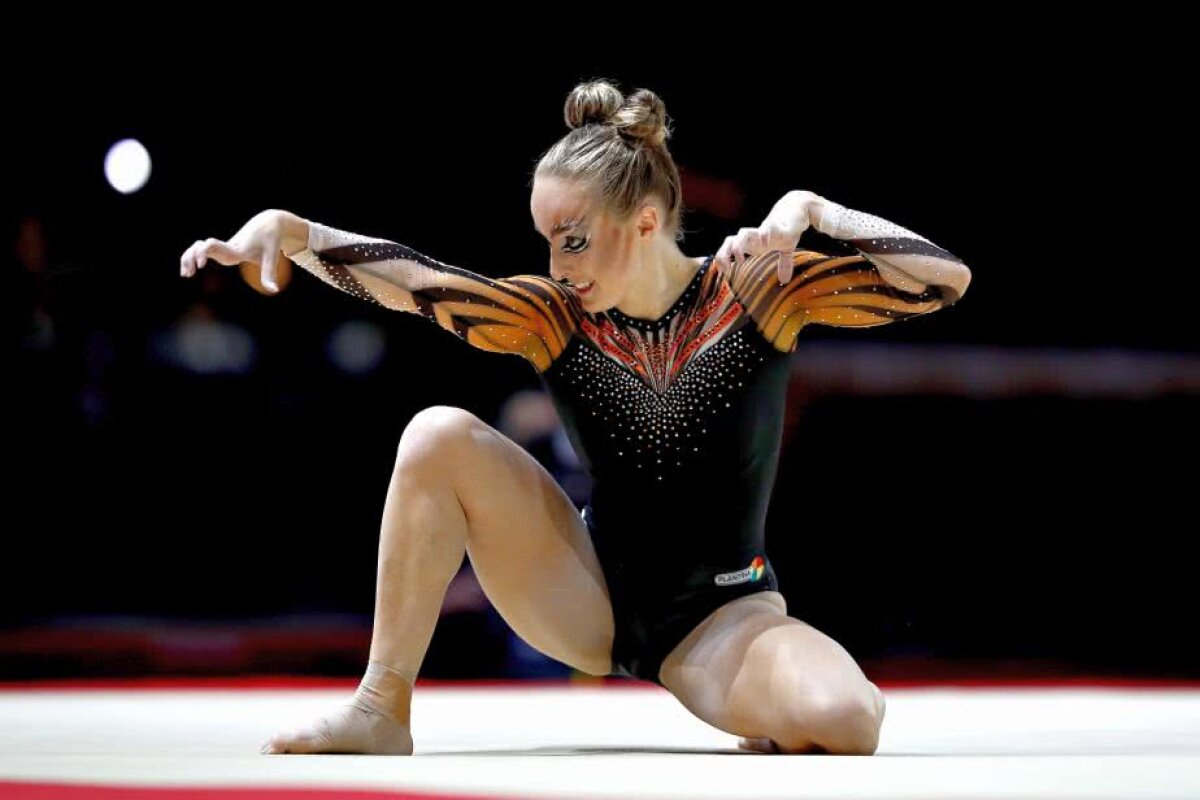 Pisica de pe sol » Celine van Gerner a șocat în finala campionatelor europene de gimnastică: muzică din Cats, machiaj, coafură și poveste complexă