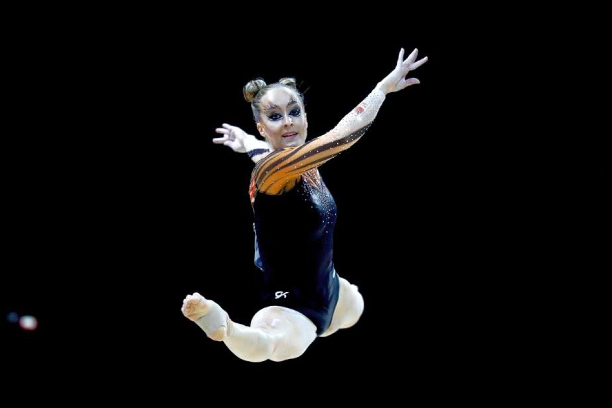 Pisica de pe sol » Celine van Gerner a șocat în finala campionatelor europene de gimnastică: muzică din Cats, machiaj, coafură și poveste complexă