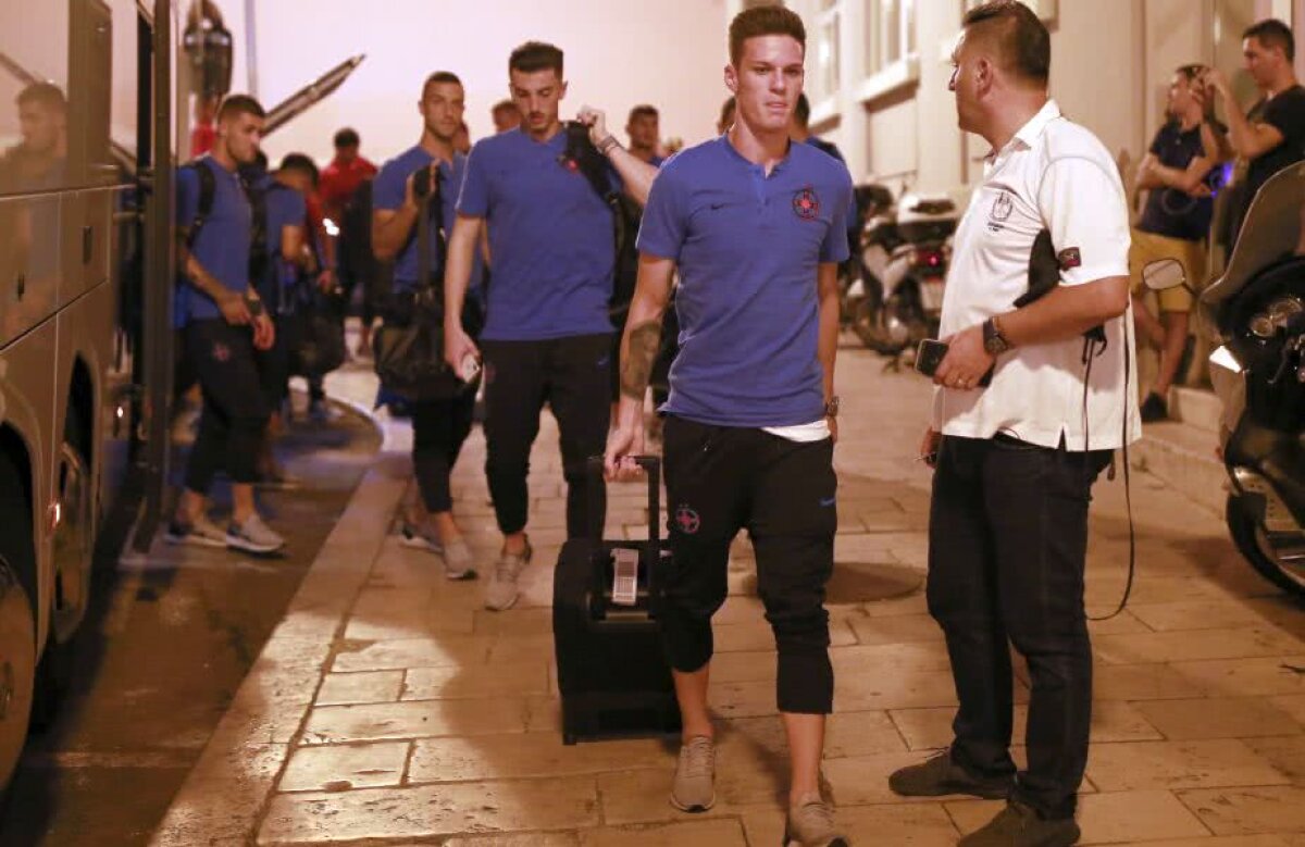 CORESPONDENȚĂ DIN SPLIT // GALERIE FOTO / FCSB a ajuns în Croația » Prezență-surpriză în delegația roș-albaștrilor 