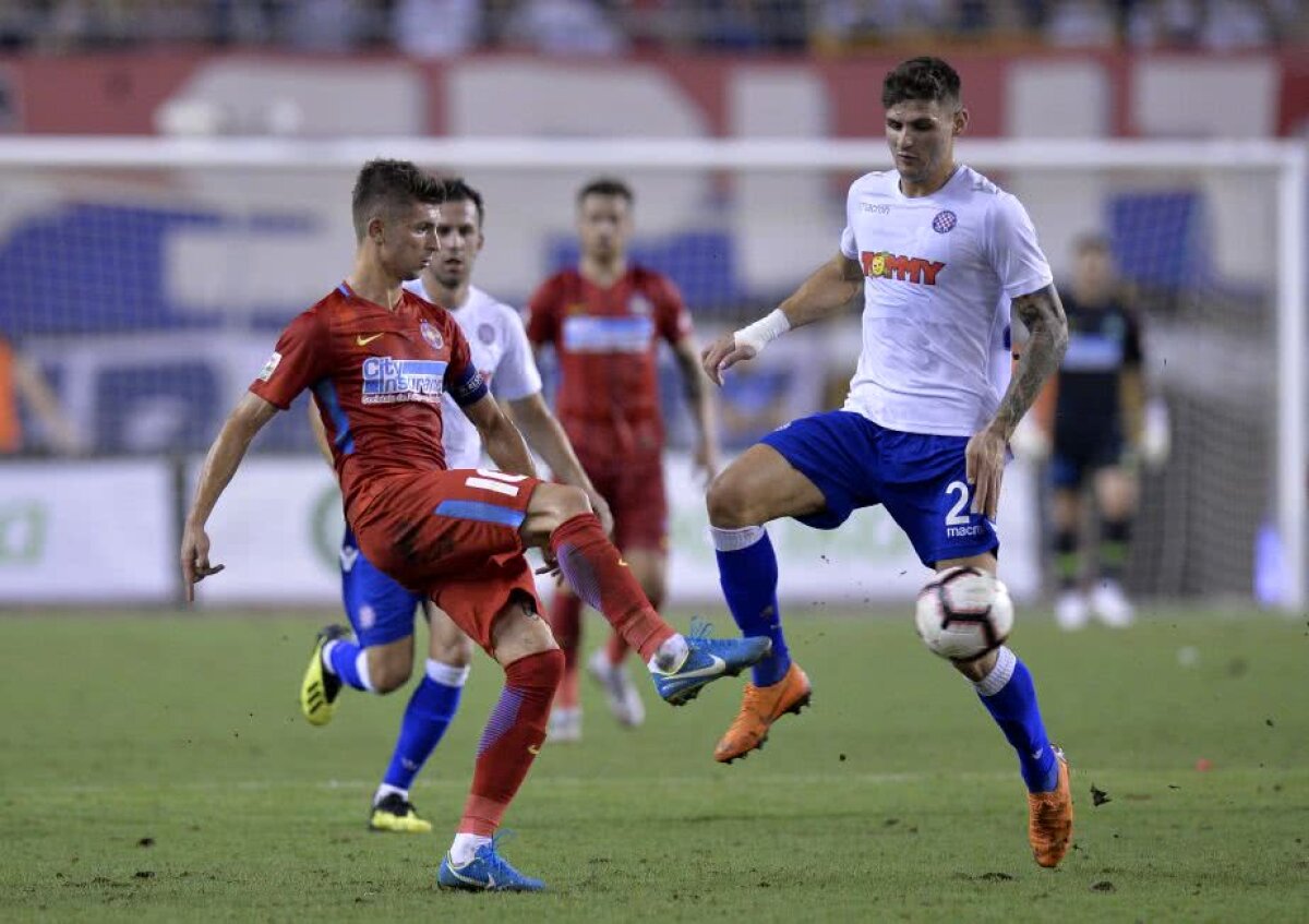 HAJDUK SPLIT - FCSB 0-0 // FOTO Machiavelic! Roș-albaștrii au dezamăgit la Split, dar au rezistat fără gol primit » Calificarea se joacă în retur