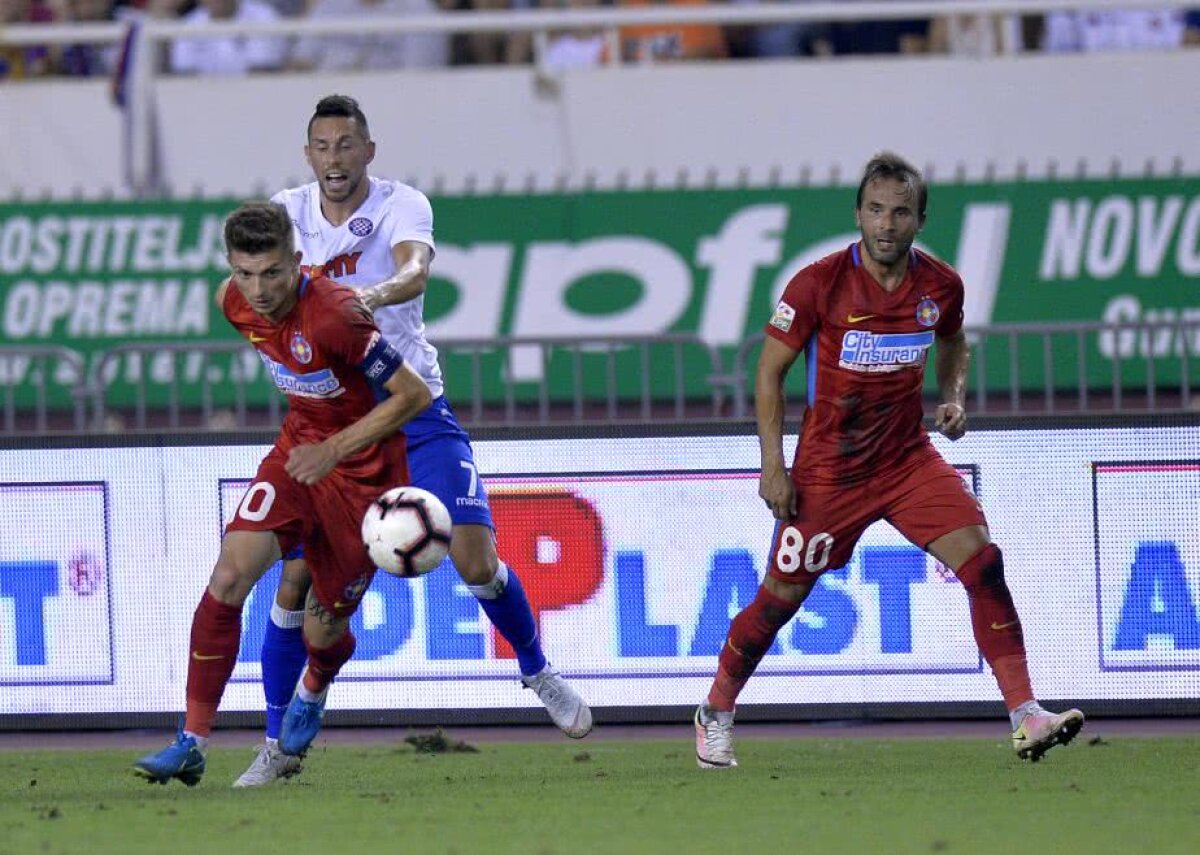 HAJDUK SPLIT - FCSB 0-0 // FOTO Machiavelic! Roș-albaștrii au dezamăgit la Split, dar au rezistat fără gol primit » Calificarea se joacă în retur