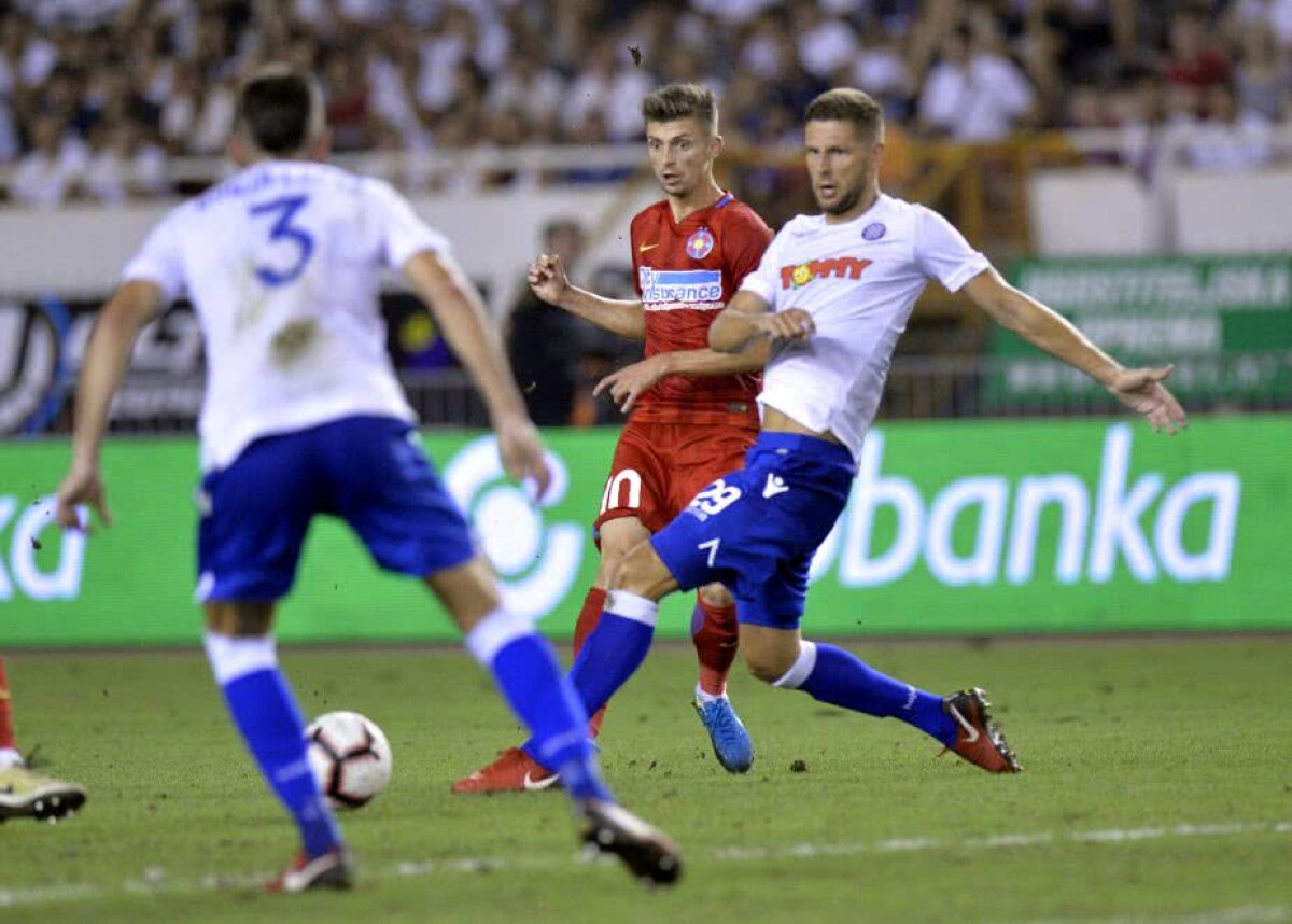 HAJDUK SPLIT - FCSB 0-0 // FOTO Machiavelic! Roș-albaștrii au dezamăgit la Split, dar au rezistat fără gol primit » Calificarea se joacă în retur