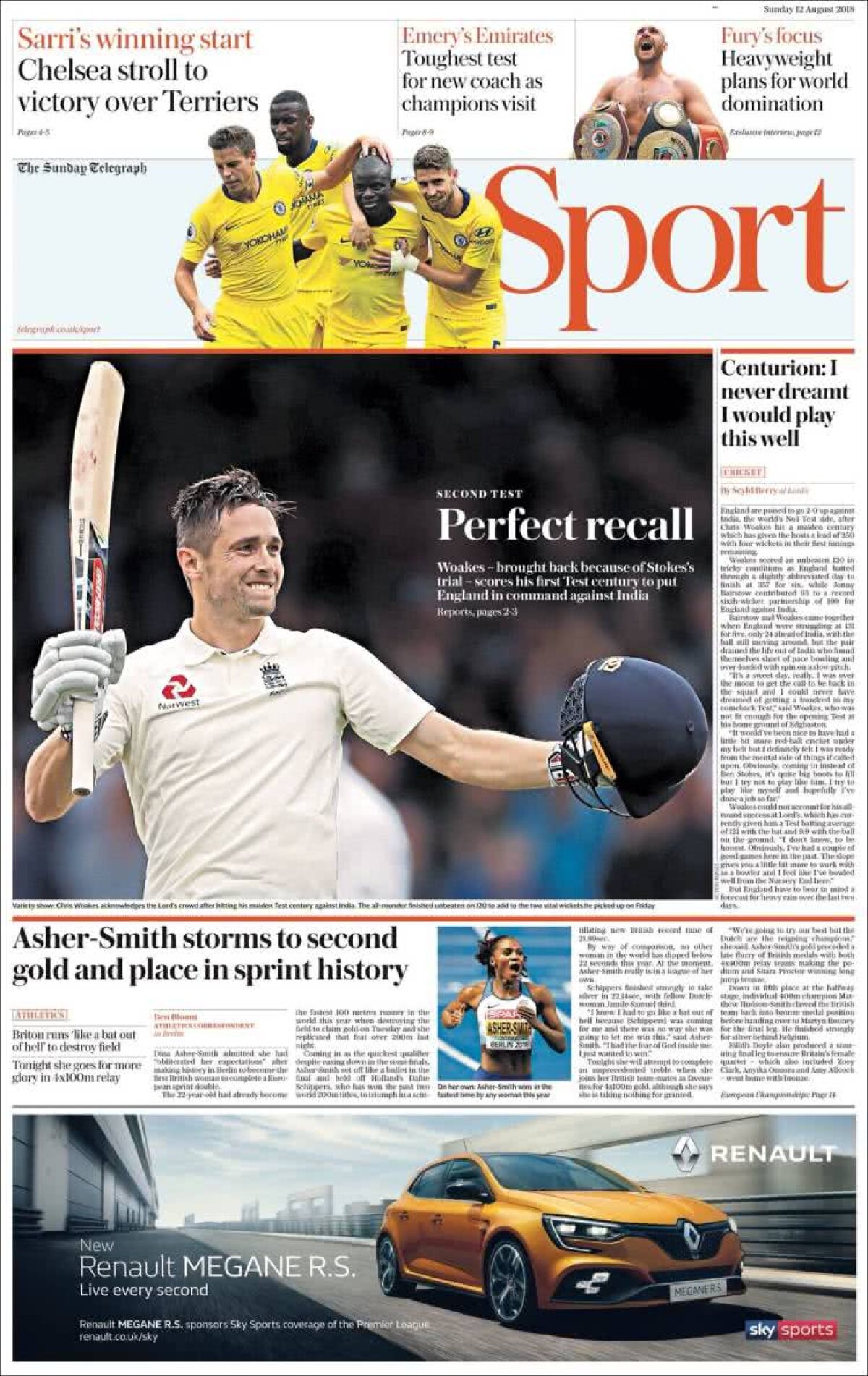 Ce scriu azi ziarele de sport din lume (12 august 2018)