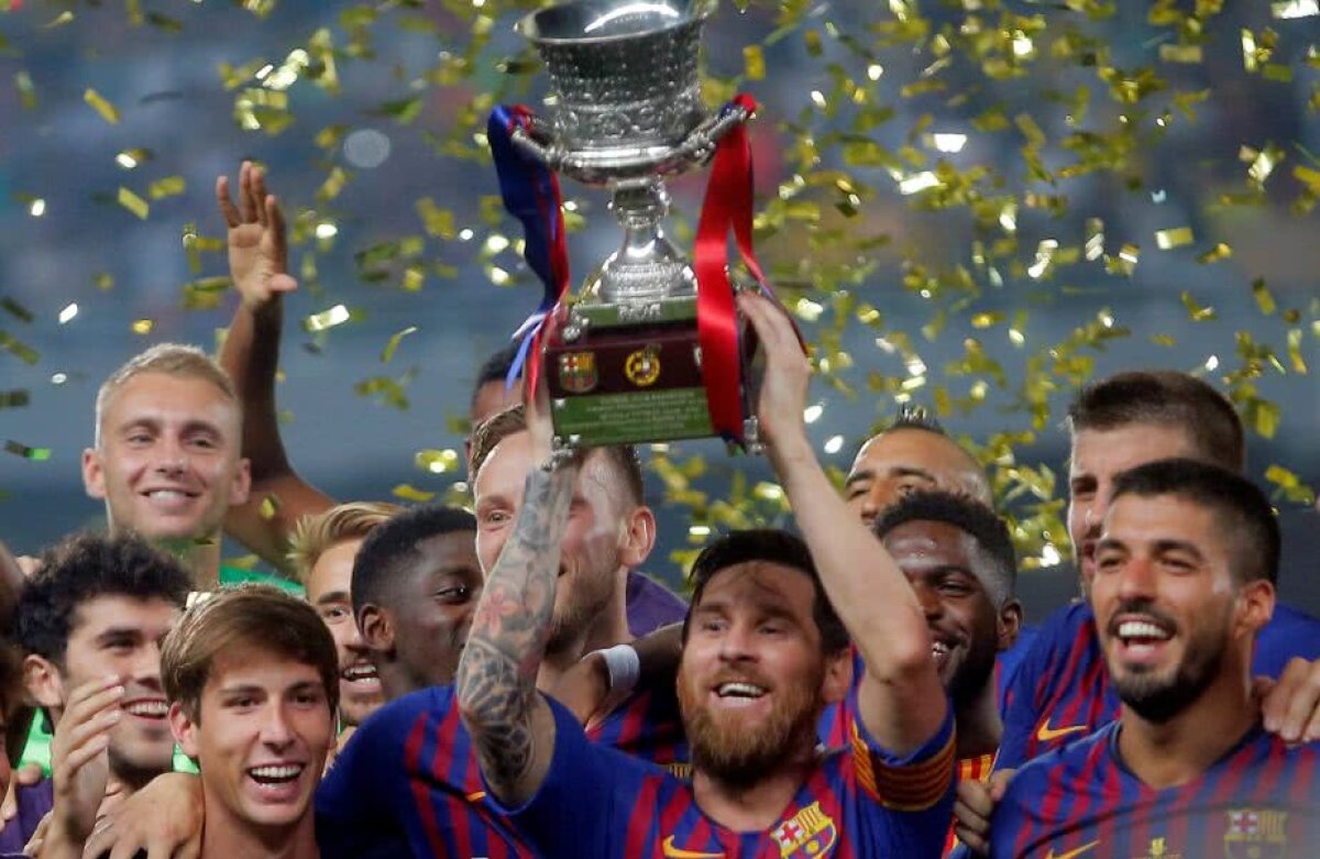 VIDEO + FOTO Barcelona a câștigat cu emoții Supercupa Spaniei, 2-1 cu Sevilla » Supergol marcat de Dembele, penalty ratat de andaluzi în minutul 90 + record stabilit de Leo Messi
