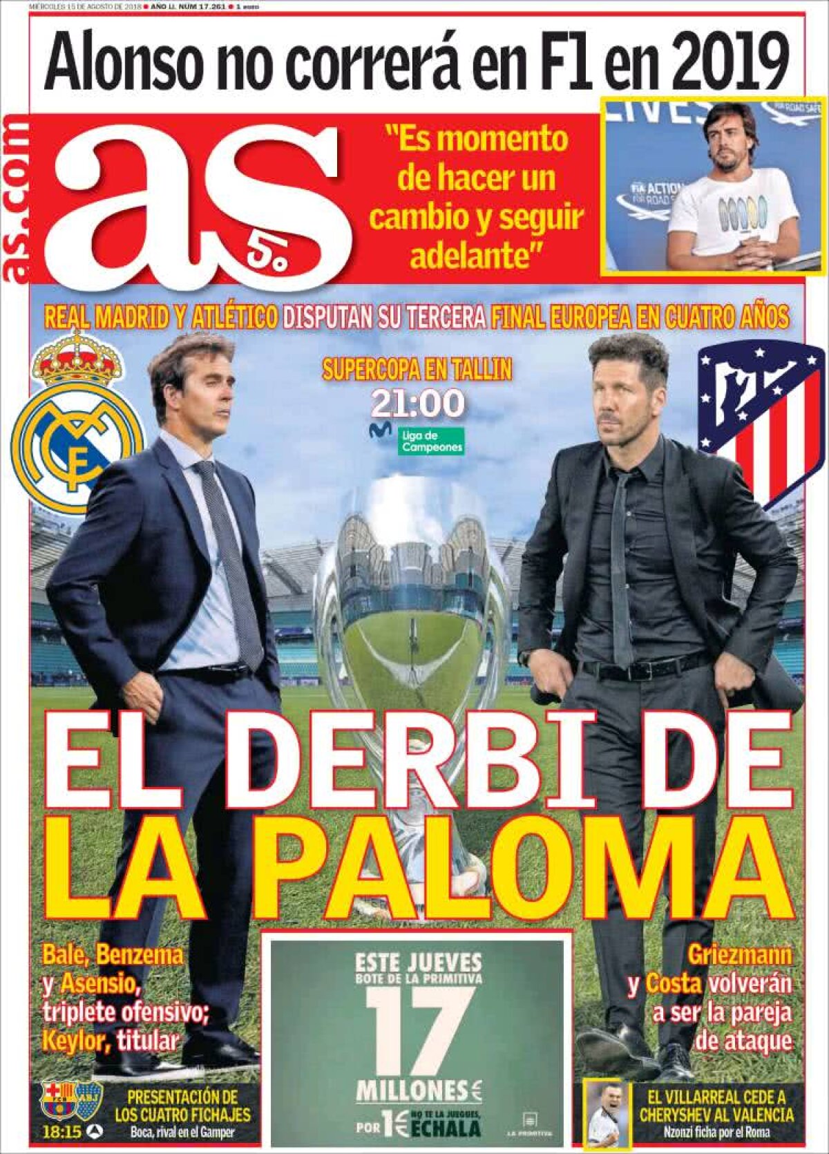 Ce scriu azi ziarele de sport din lume (15 august 2018)